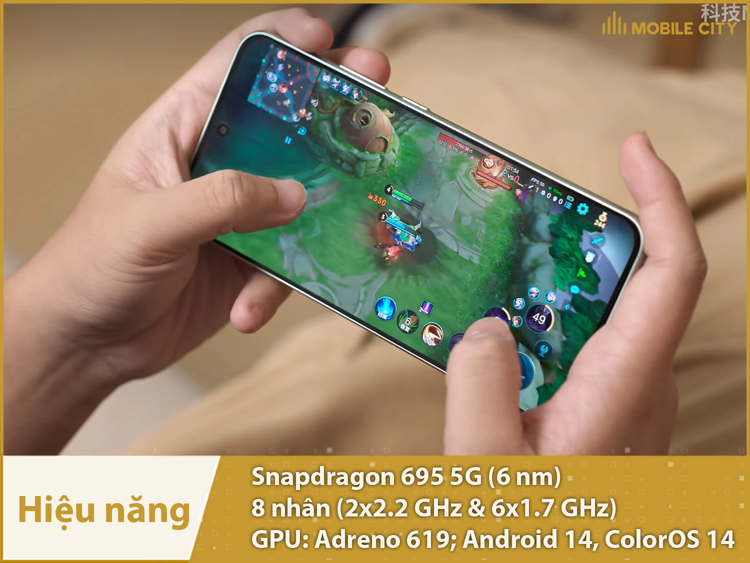 Hiệu năng mượt mà, ổn định với chip Snapdragon 695 5G