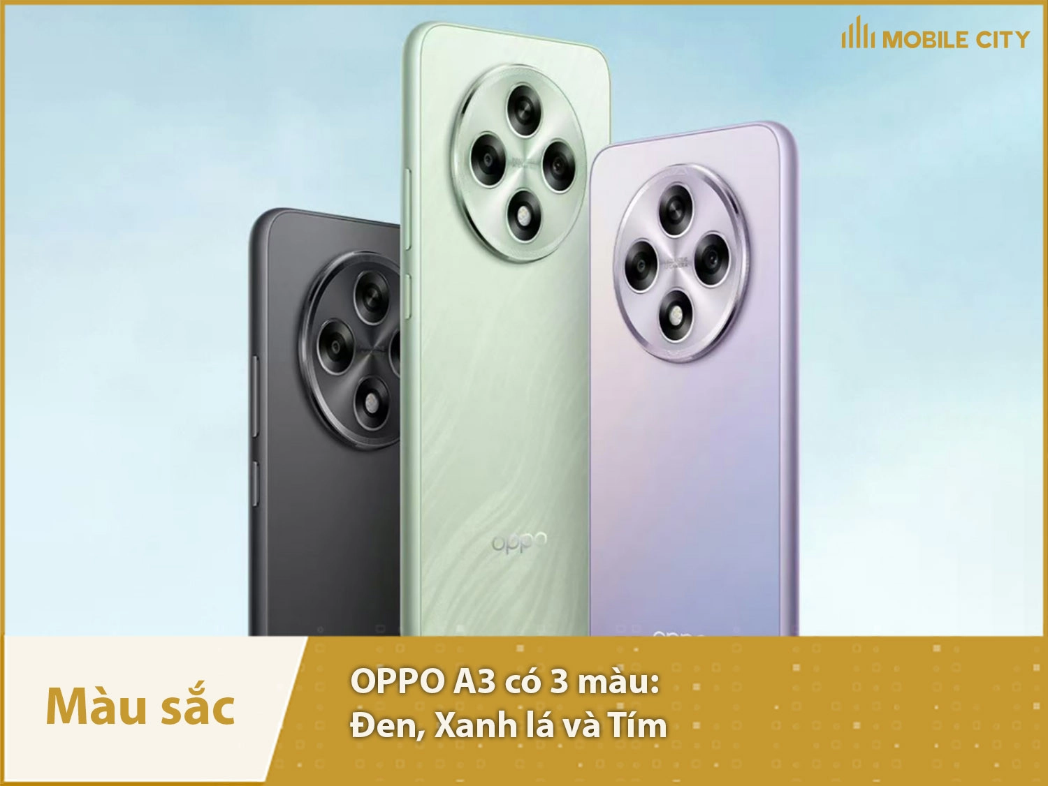 OPPO A3 có 3 màu sắc