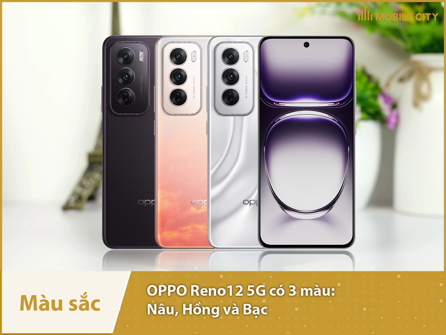 OPPO Reno12 5G có 3 màu sắc