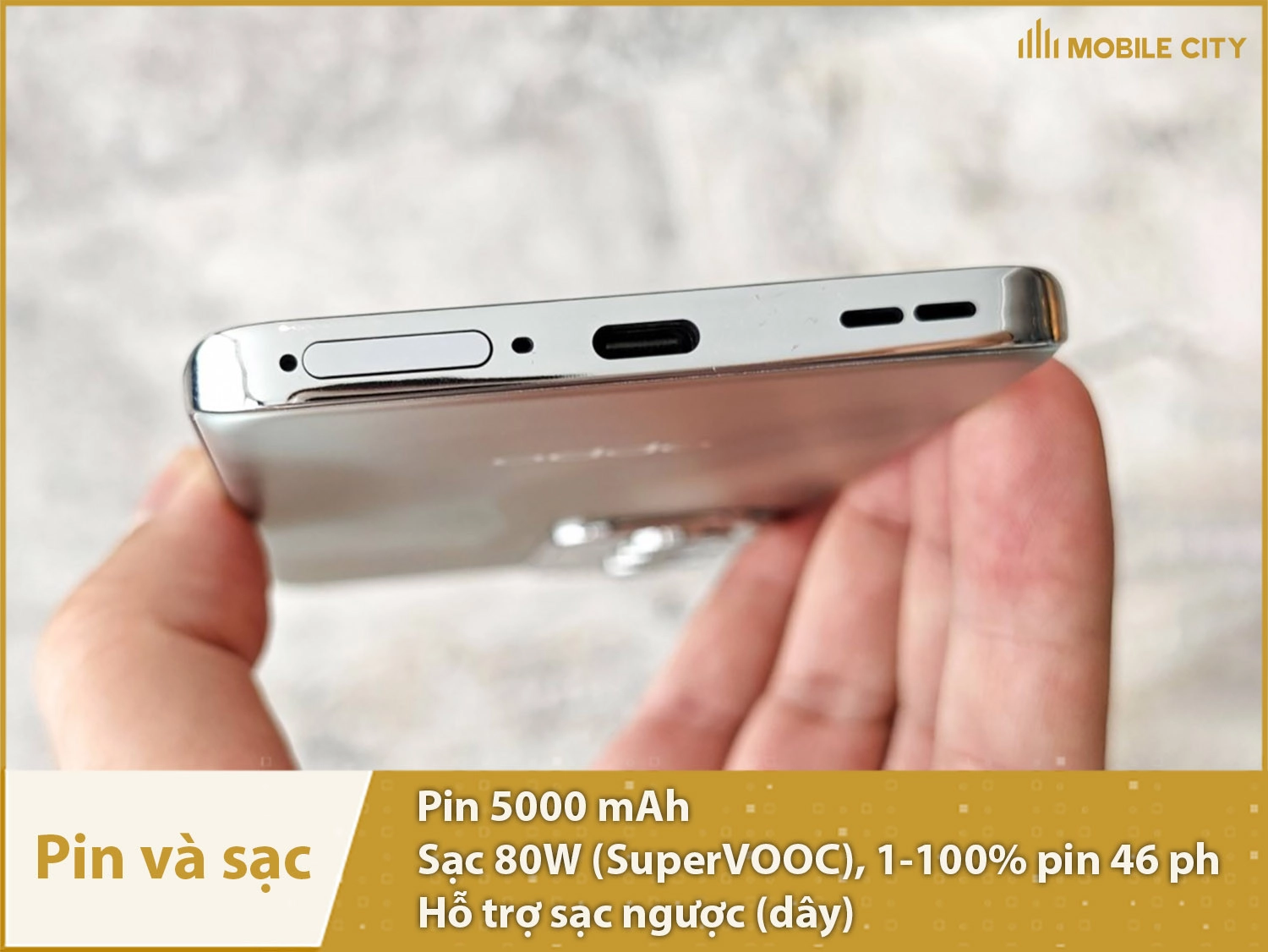 Pin lớn 5000mAh, sạc siêu nhanh 80W