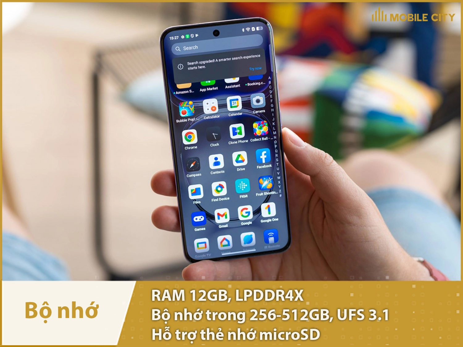 OPPO Reno12 Pro có RAM 12GB, bộ nhớ trong 256-512GB