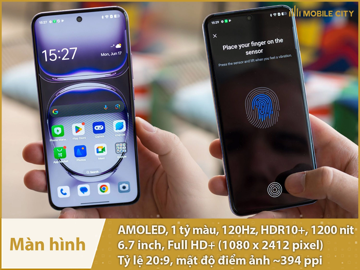 Màn hình AMOLED 120Hz, độ sáng cao 1200nit