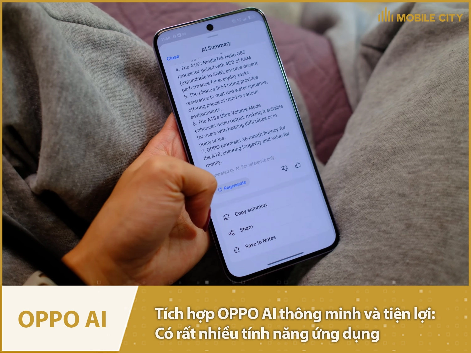 Tích hợp OPPO AI thông minh và tiện lợi