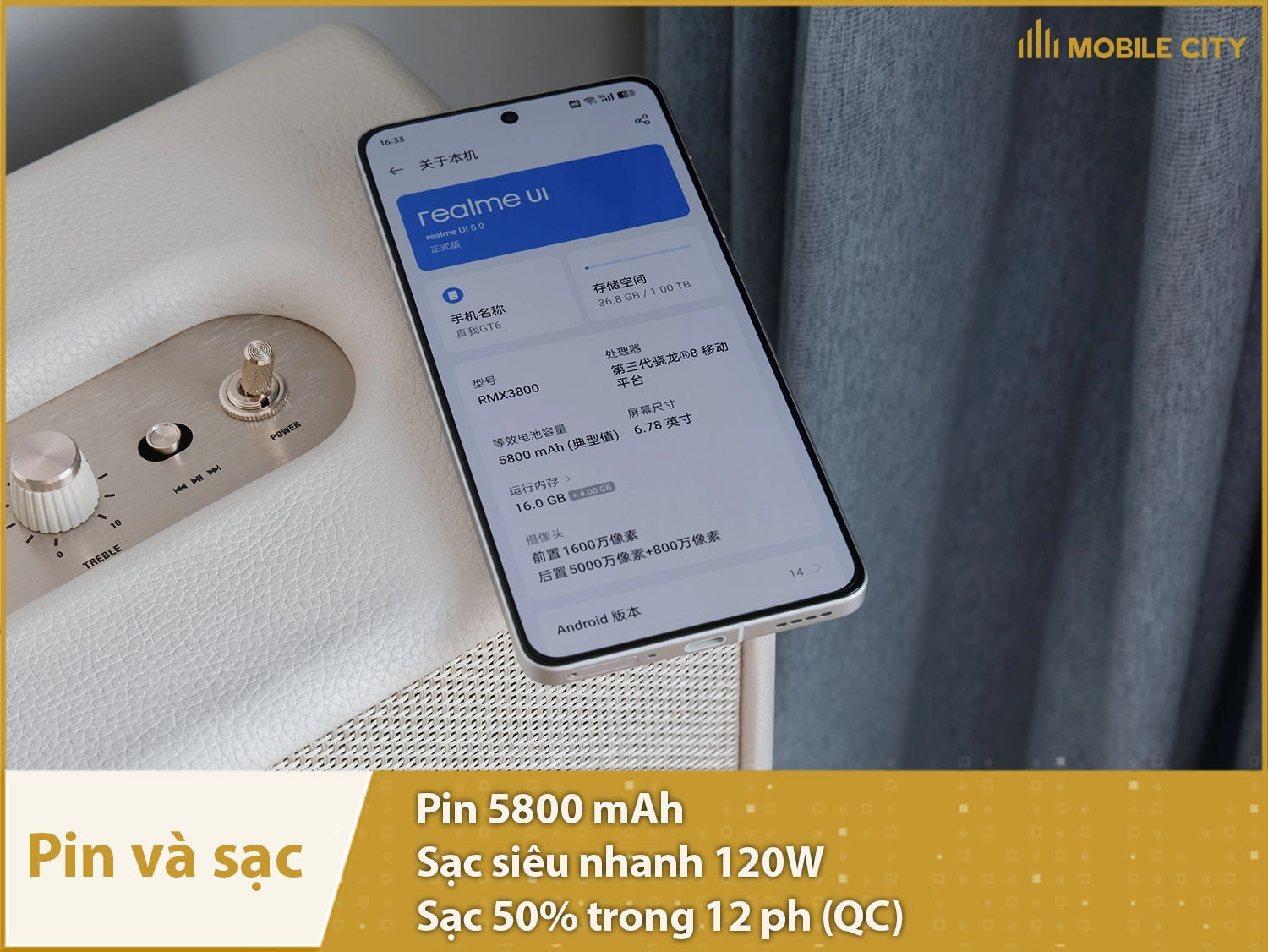 Pin khủng 5800mAh, sạc siêu nhanh 120W