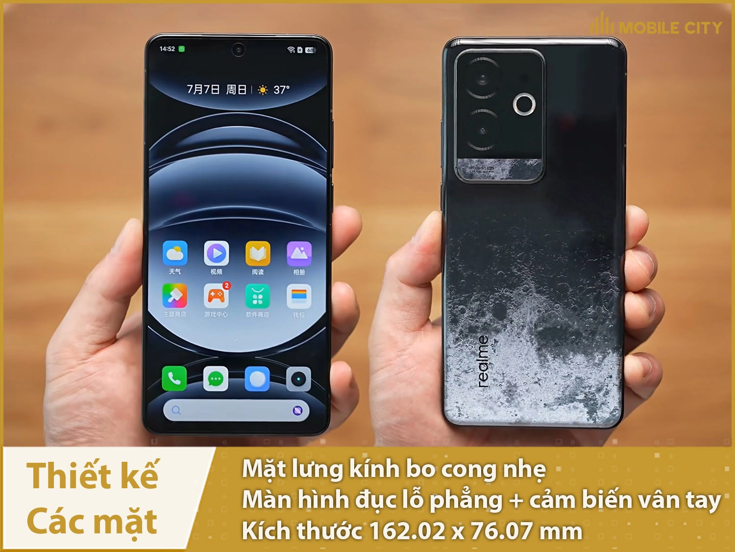 Máy có 2 mặt kính trước và sau