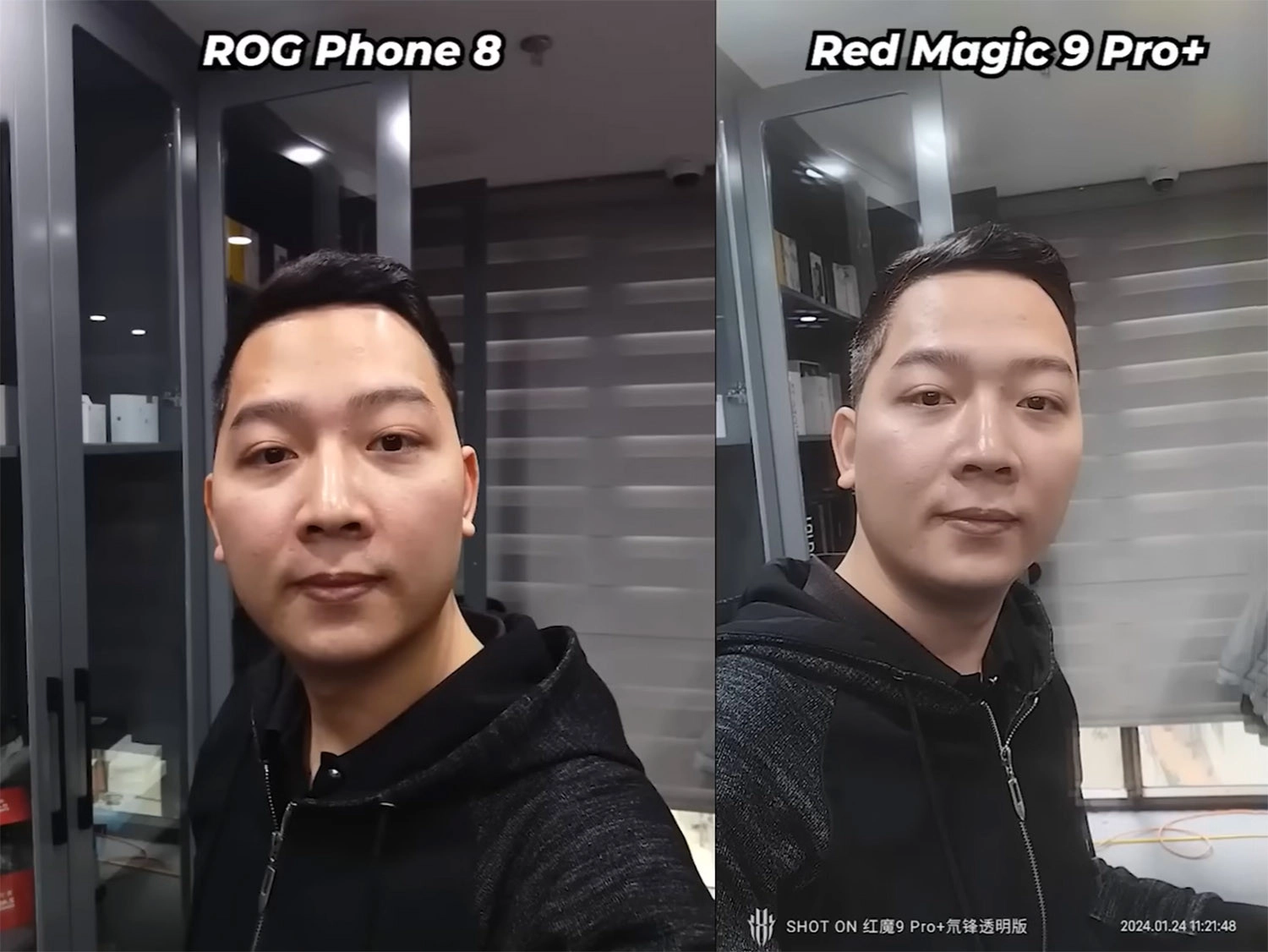 Ảnh selfie của Red Magic 9 Pro và ROG Phone 8