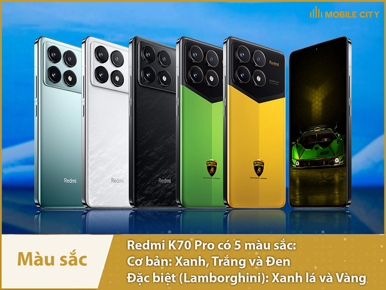 Redmi K70 Pro có 5 màu sắc