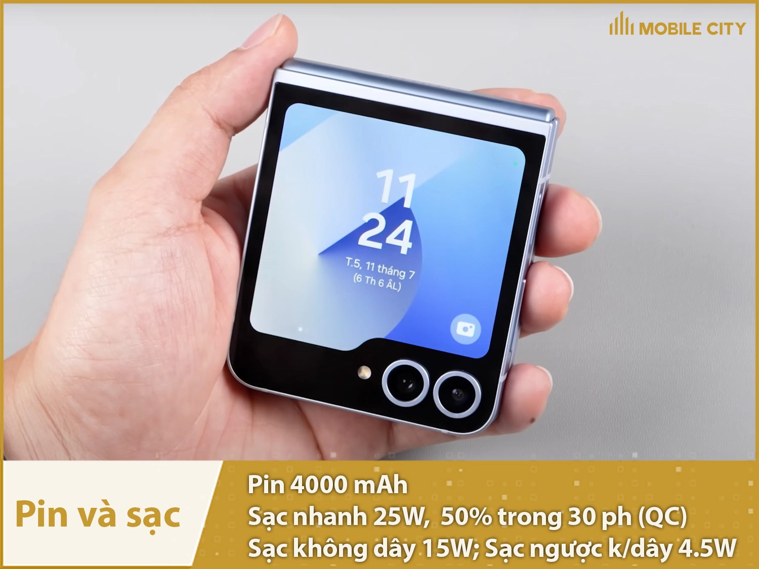 Thời lượng pin tốt, sạc nhanh 25W