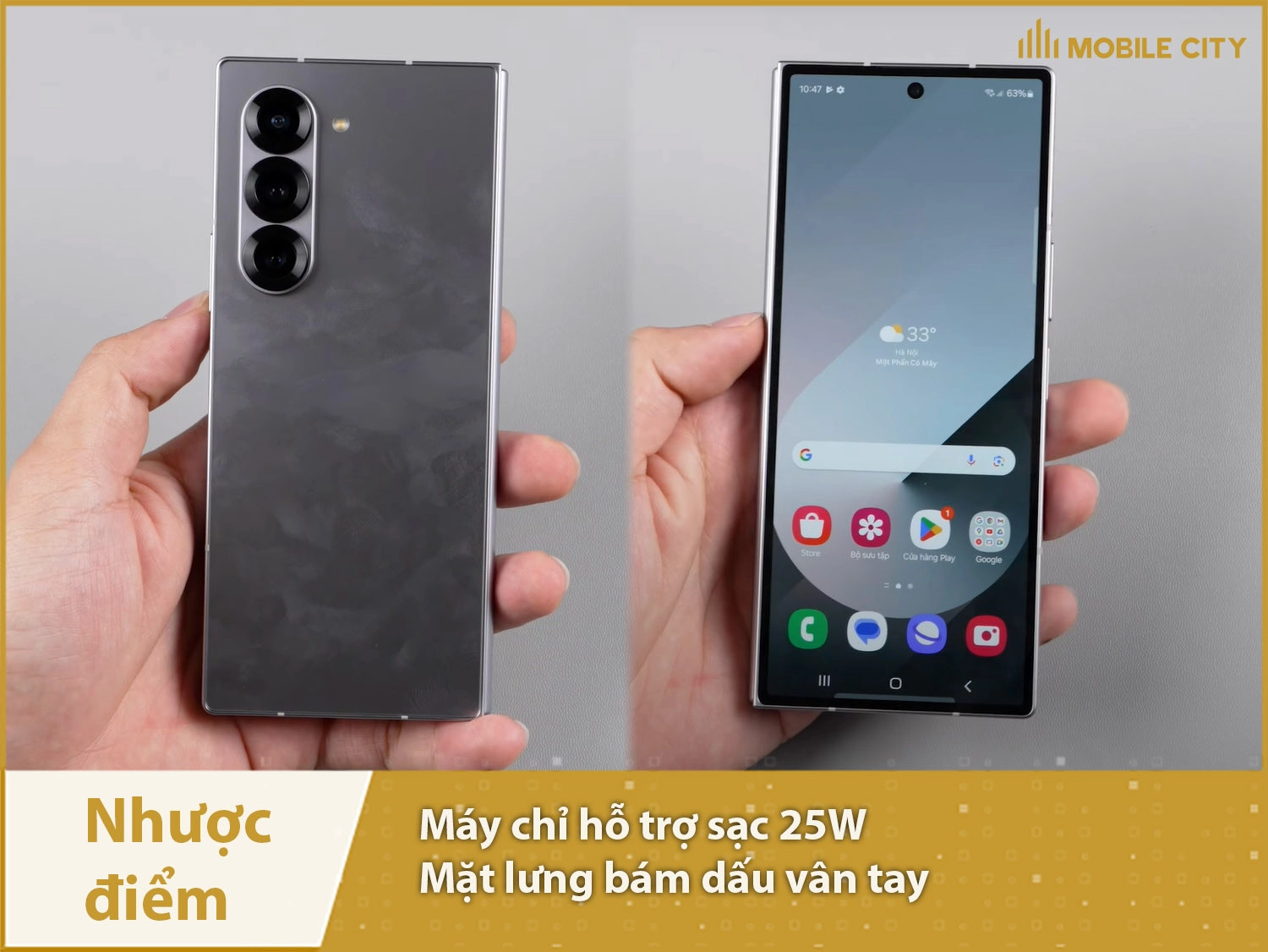 Nhược điểm Samsung Galaxy Z Fold6