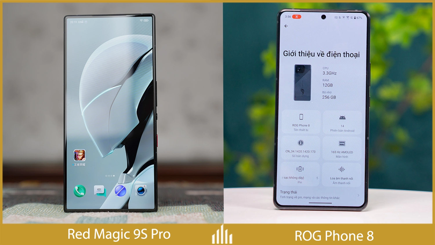 So sánh Nubia Red Magic 9S Pro vs ROG Phone 8: Màn hình