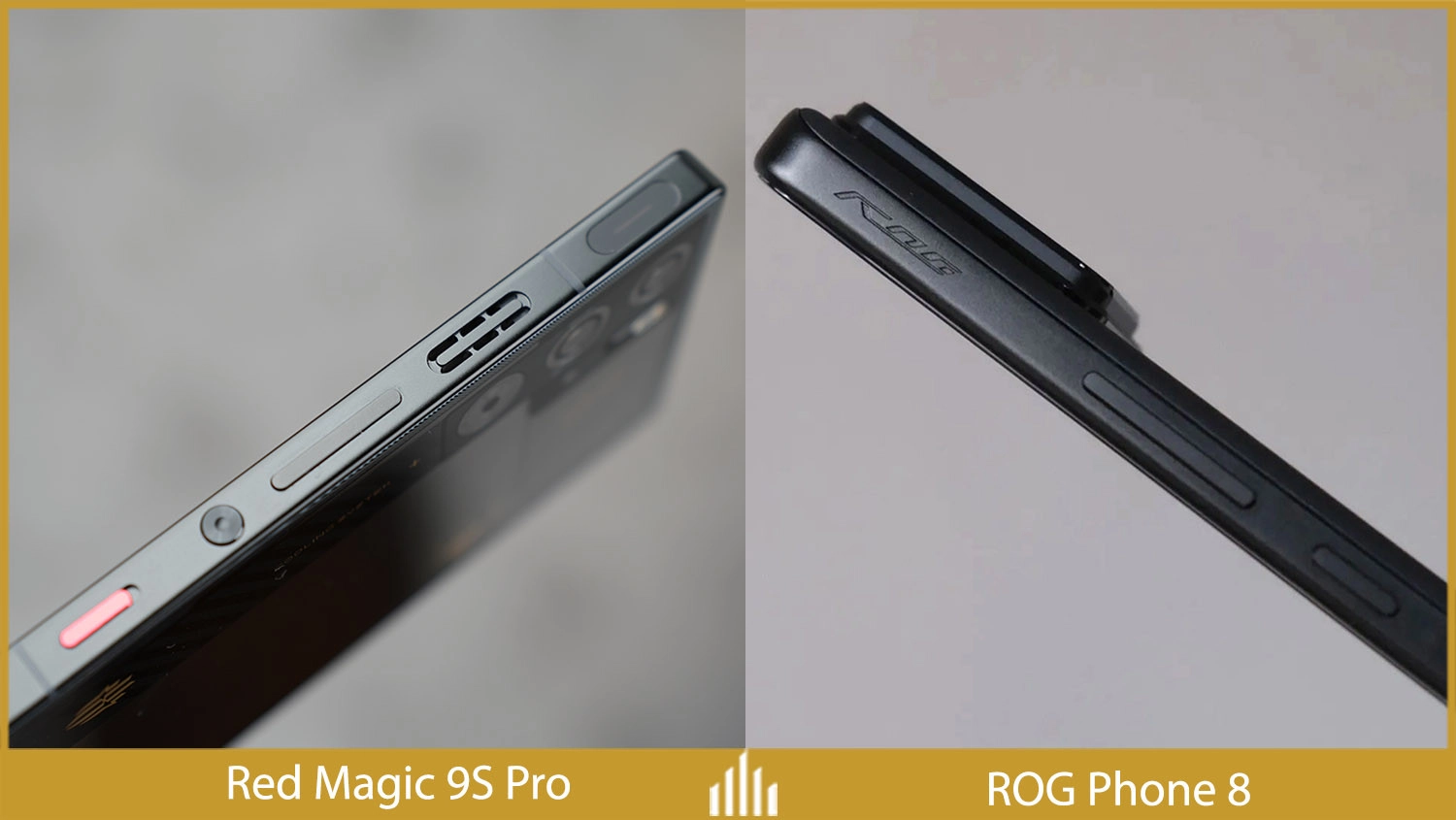 So sánh Nubia Red Magic 9S Pro vs ROG Phone 8: Cạnh bên