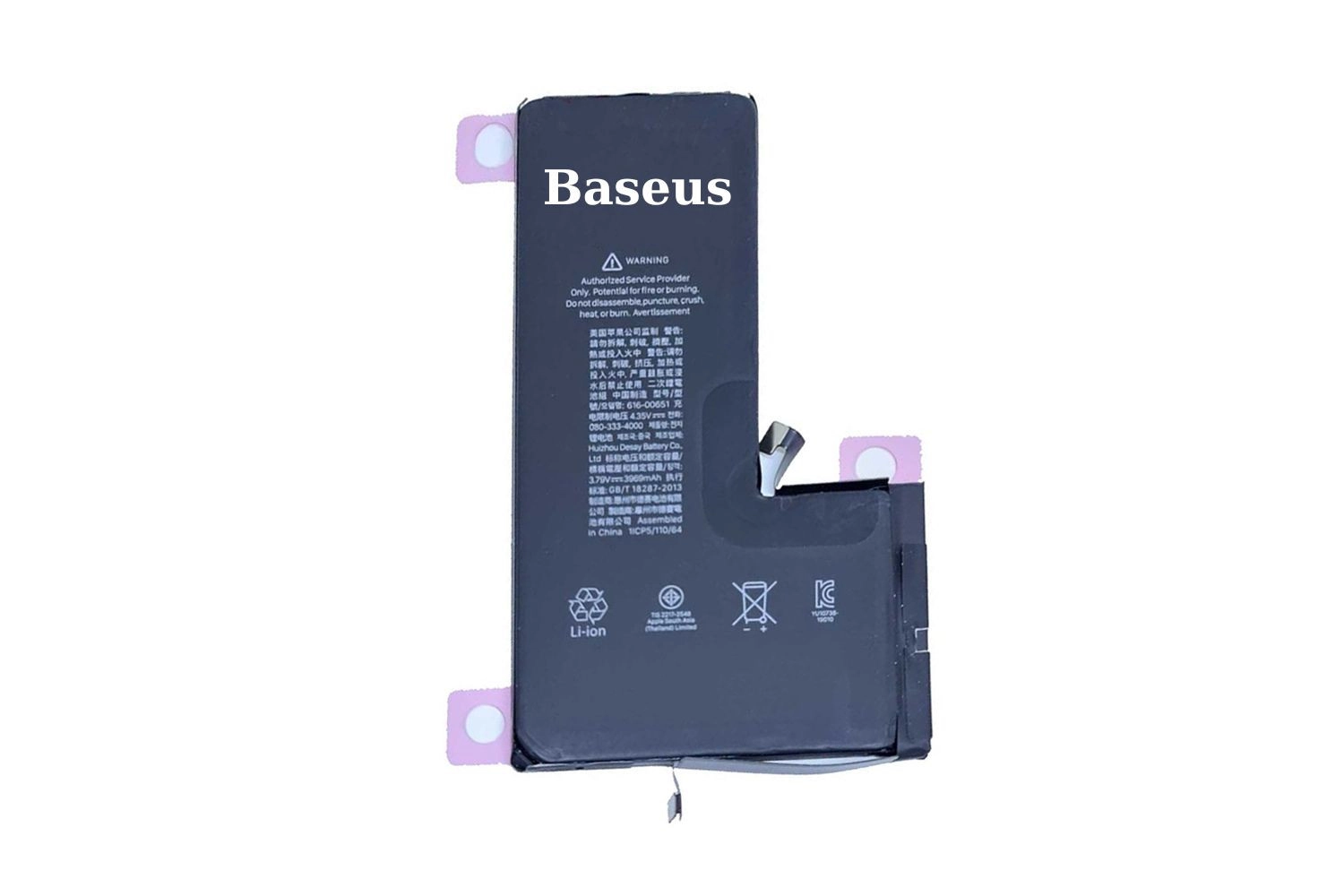 Thay Pin Baseus iPhone XS, Pin Baseus là Pin linh kiện thương hiệu thứ ba, không phải hàng Chính hãng Apple'