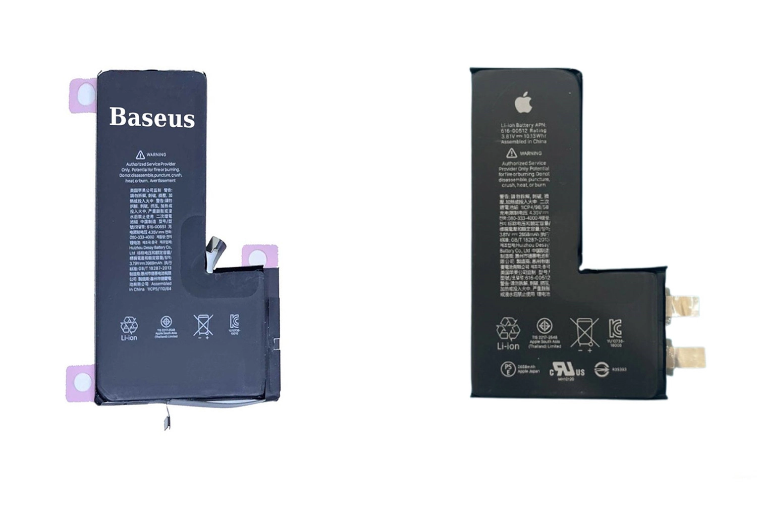 Thay Pin Baseus iPhone XS, So sánh Pin Baseus với Pin Zin Apple