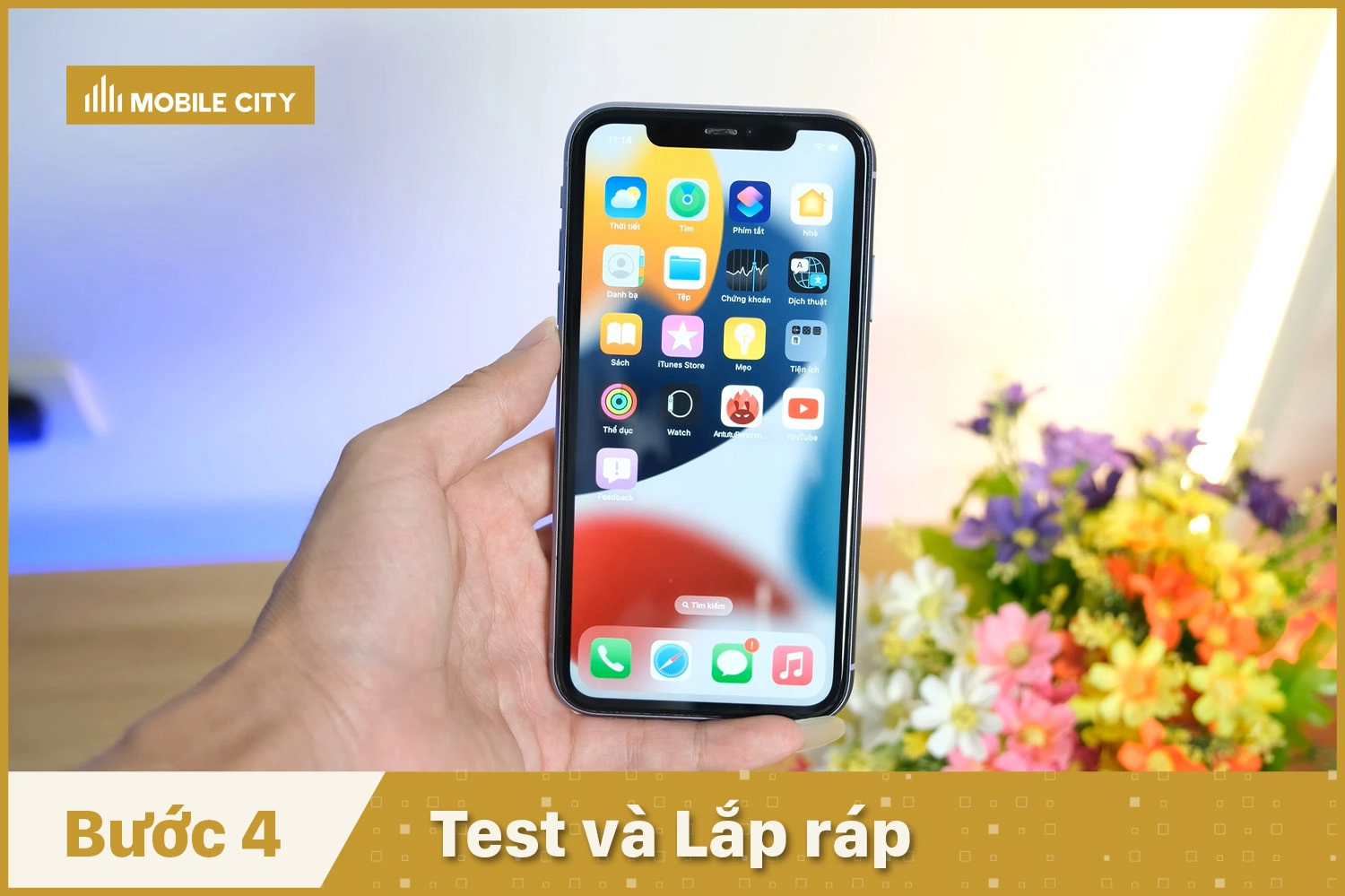Thay Pin Vmas iPhone 11, test và lắp ráp
