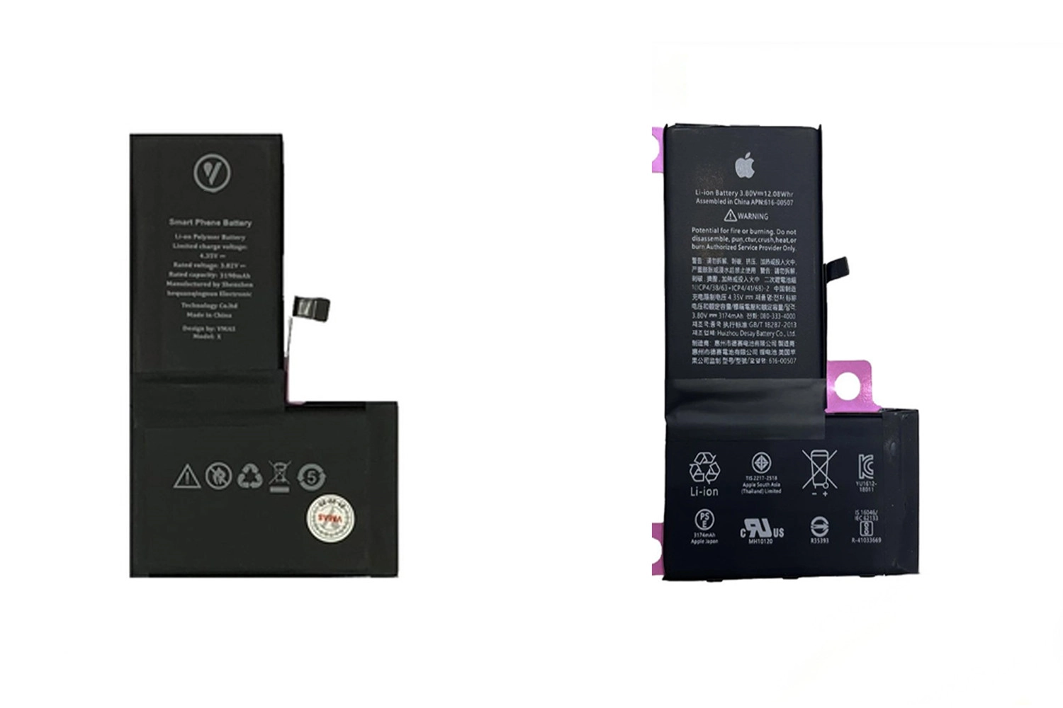Thay Pin Vmas iPhone XS Max, So sánh Pin Vmas và Pin Zin Apple