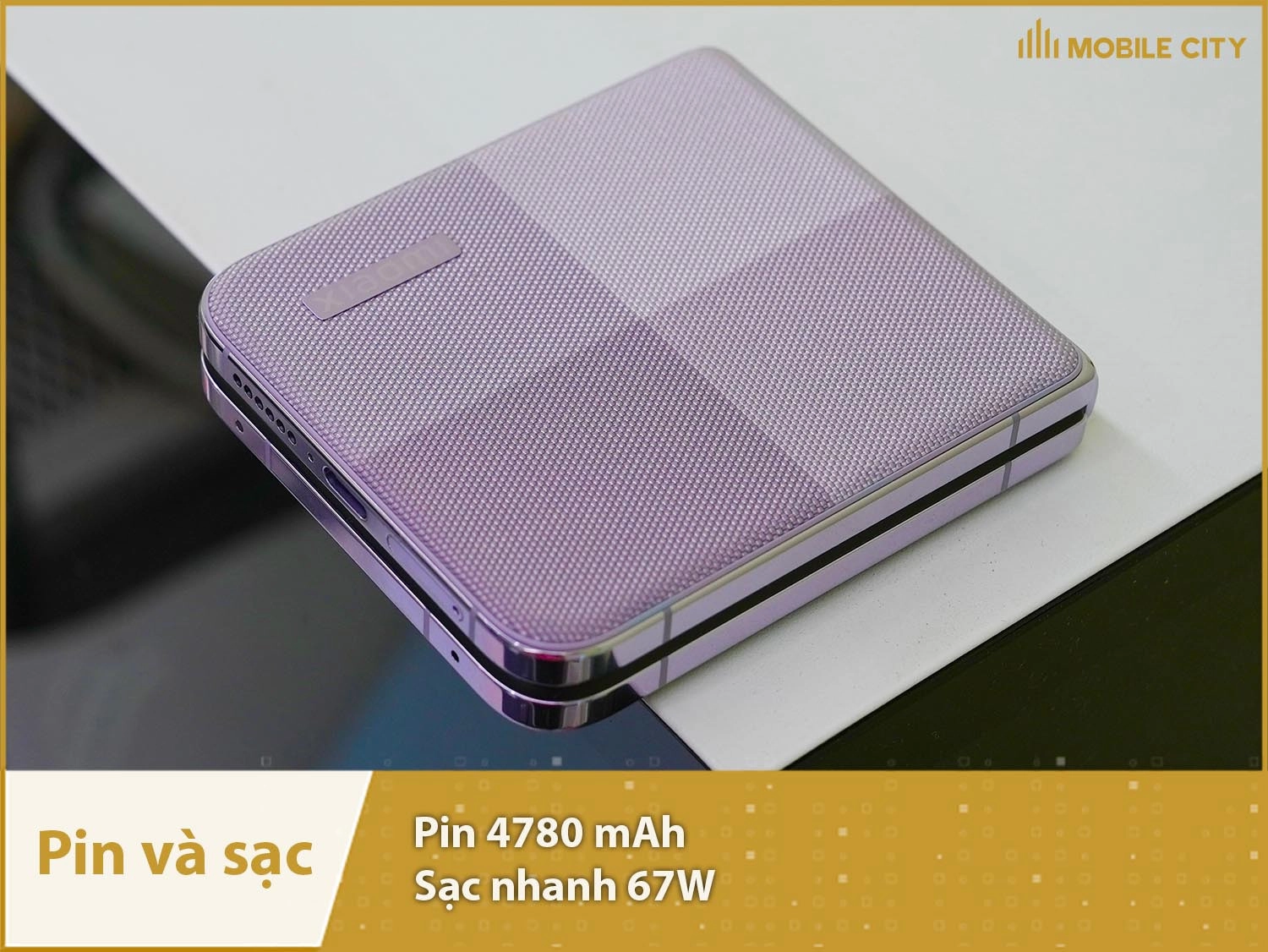 Pin 4780mAh, sạc nhanh 67W