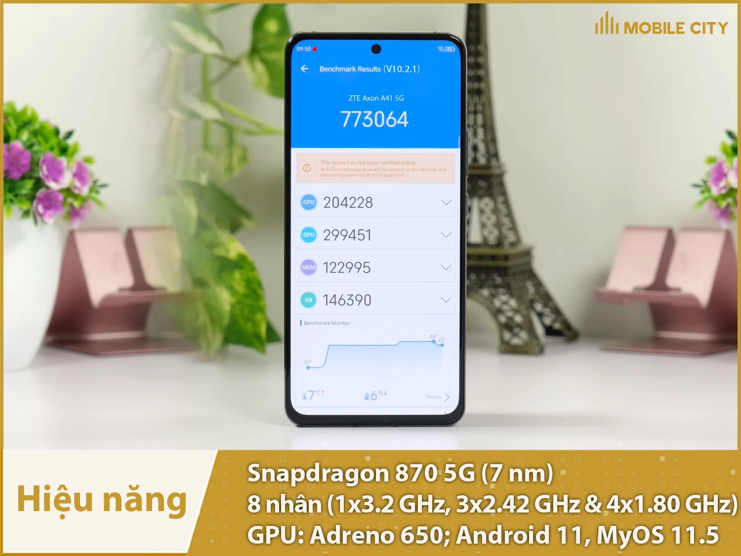 Hiệu năng siêu mạnh mẽ với chip Snapdragon 870 5G