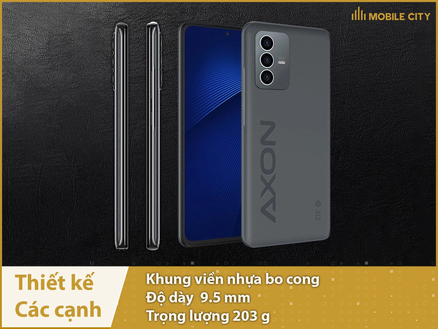 ZTE Axon A41 có khung viền bo cong, mềm mại