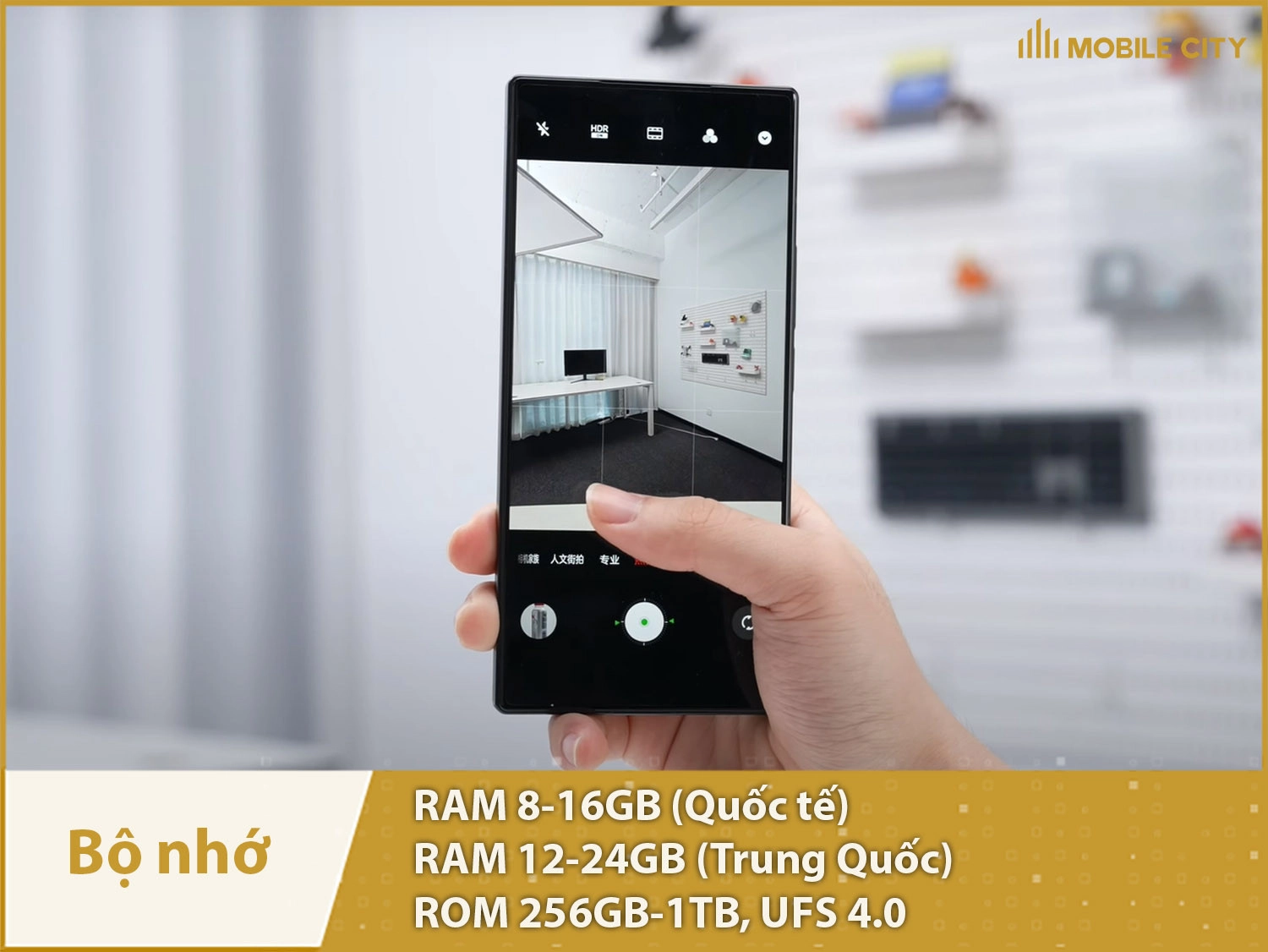 Bộ nhớ RAM 6-24GB; bộ nhớ trong 256GB-1TB