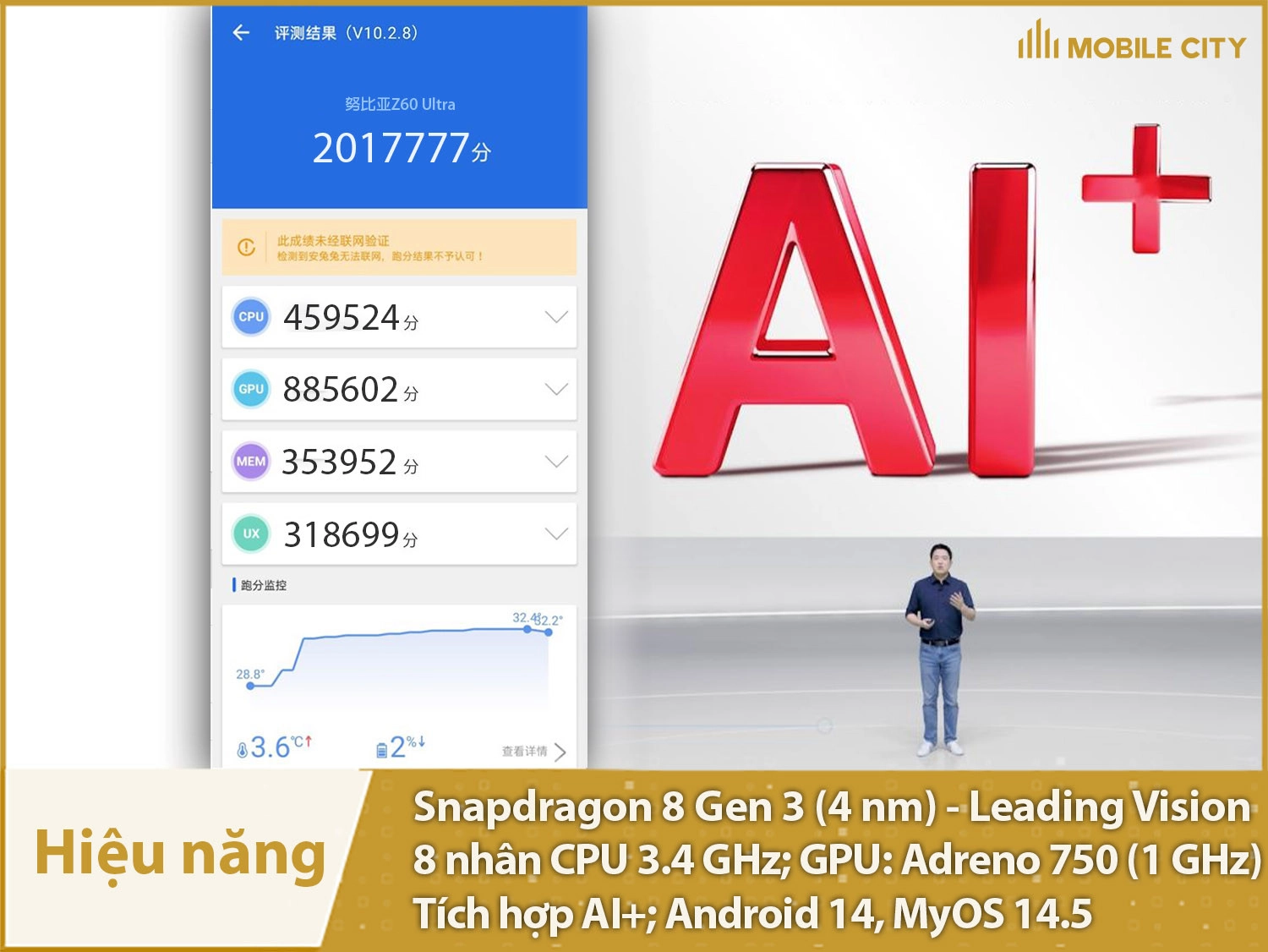 Hiệu năng vô đối với chip Snapdragon 8 Gen 3 Leading Version