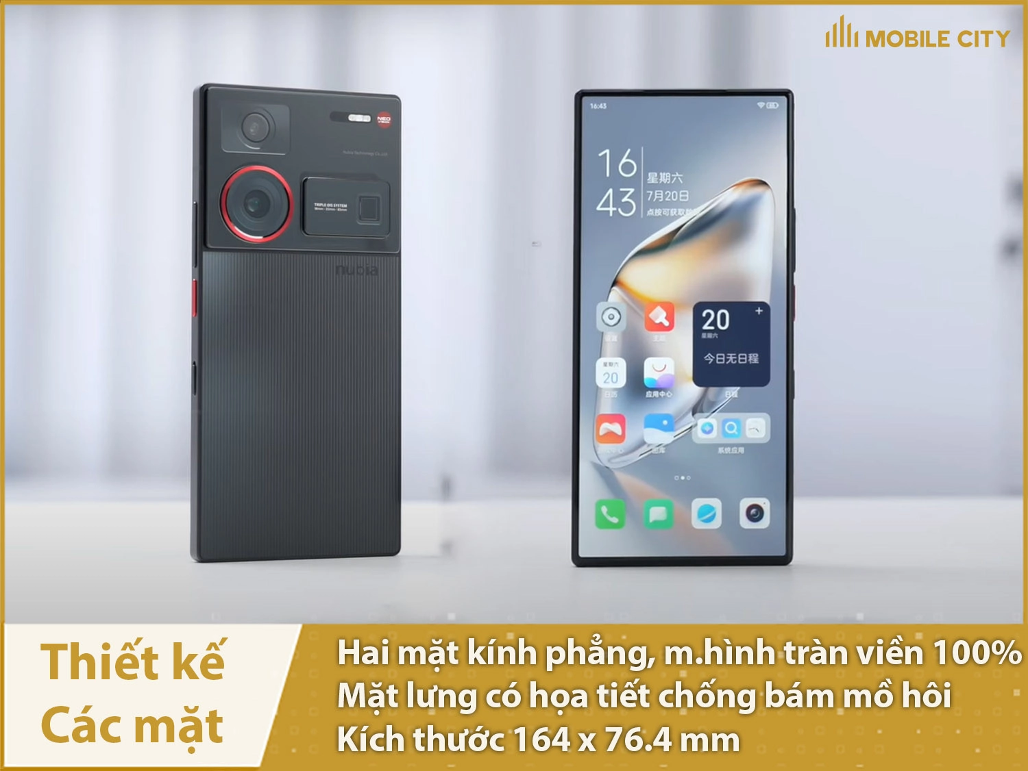 Thiết kế vuông vức, cao cấp, IP68