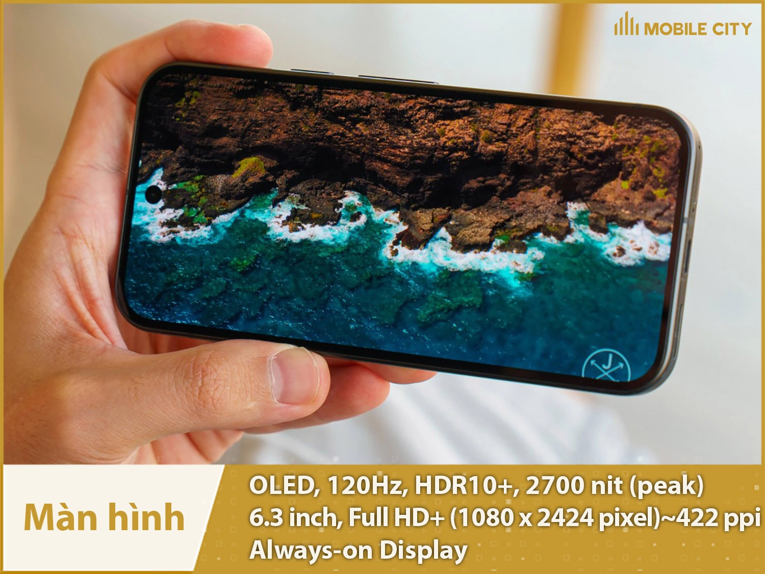 Màn hình OLED 120Hz Full HD+ sắc nét và mượt mà