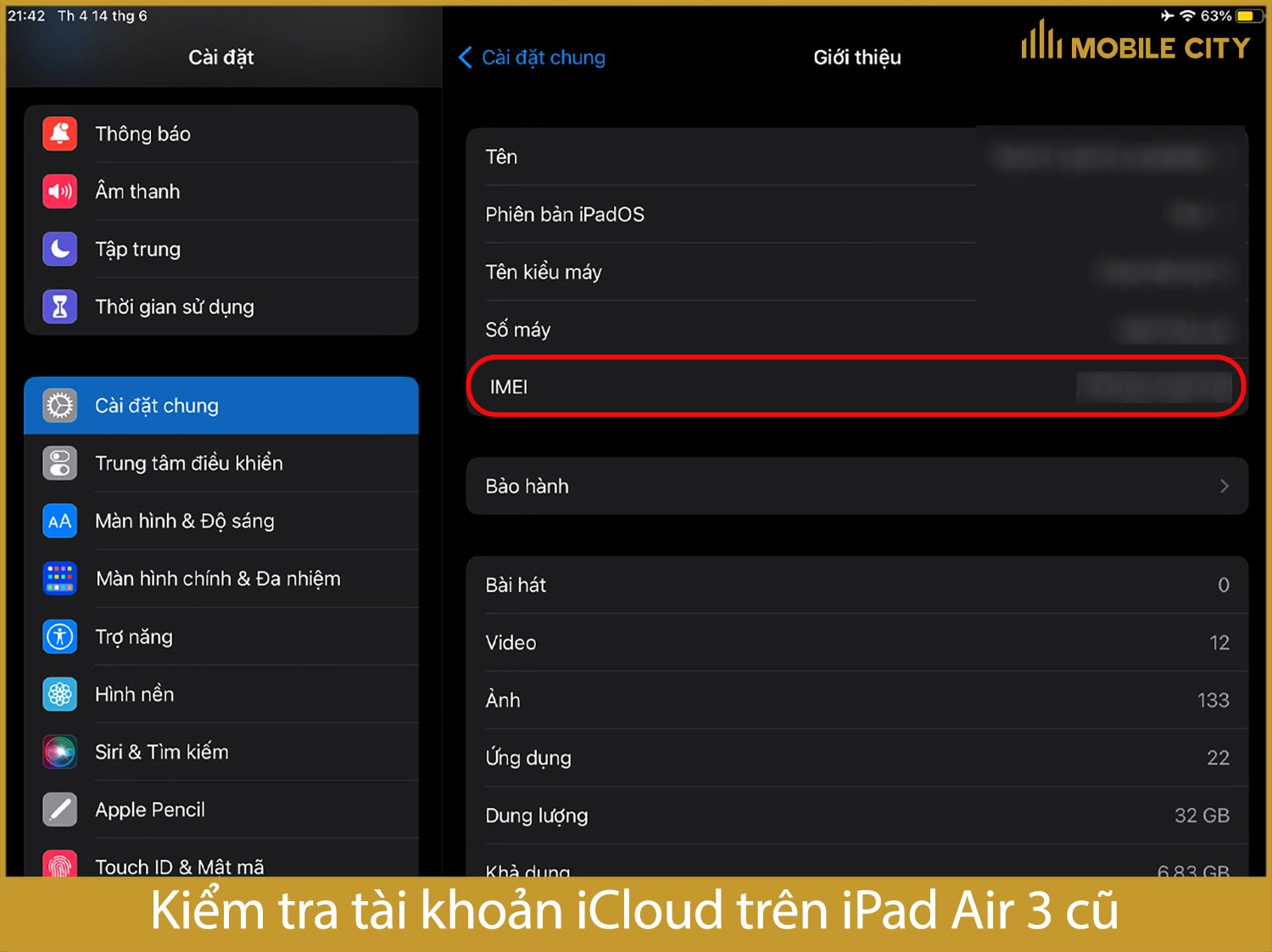 Kiểm tra tài khoản iCloud (ID Apple)