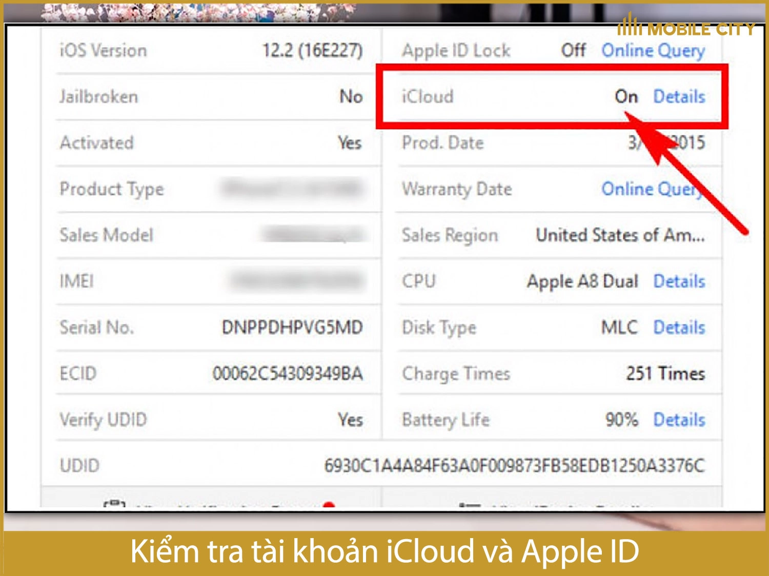 Kiểm tra tài khoản iCloud và Apple ID iPad Gen 5 cũ