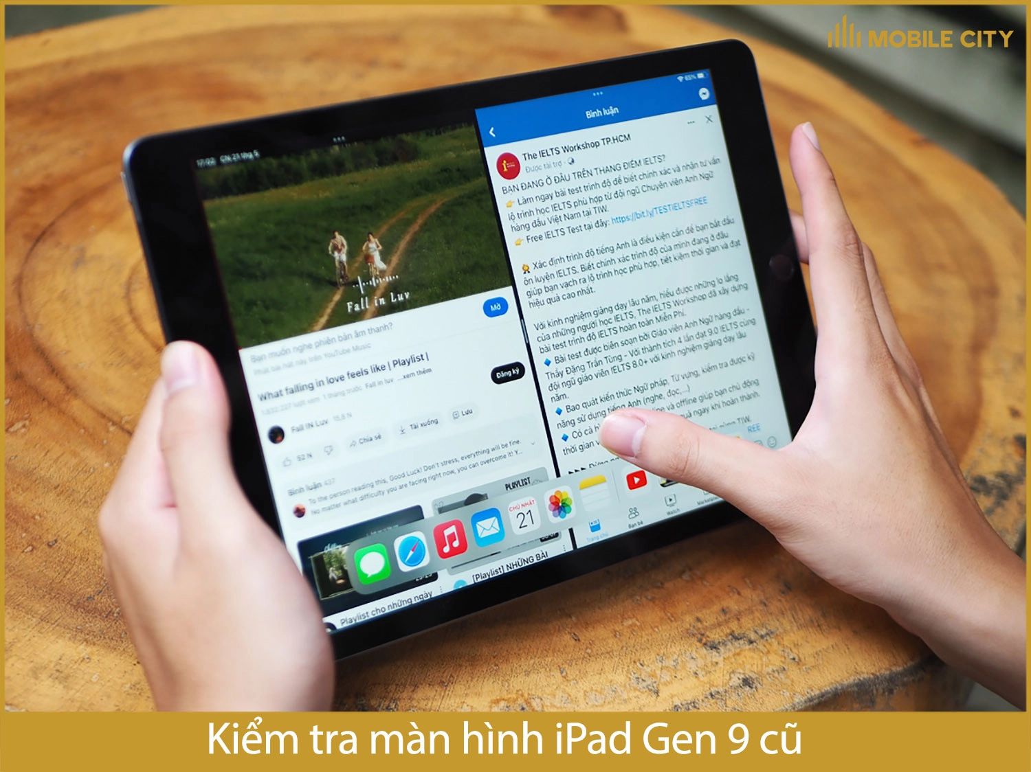 Kiểm tra tmàn hình iPad Gen 9 cũ