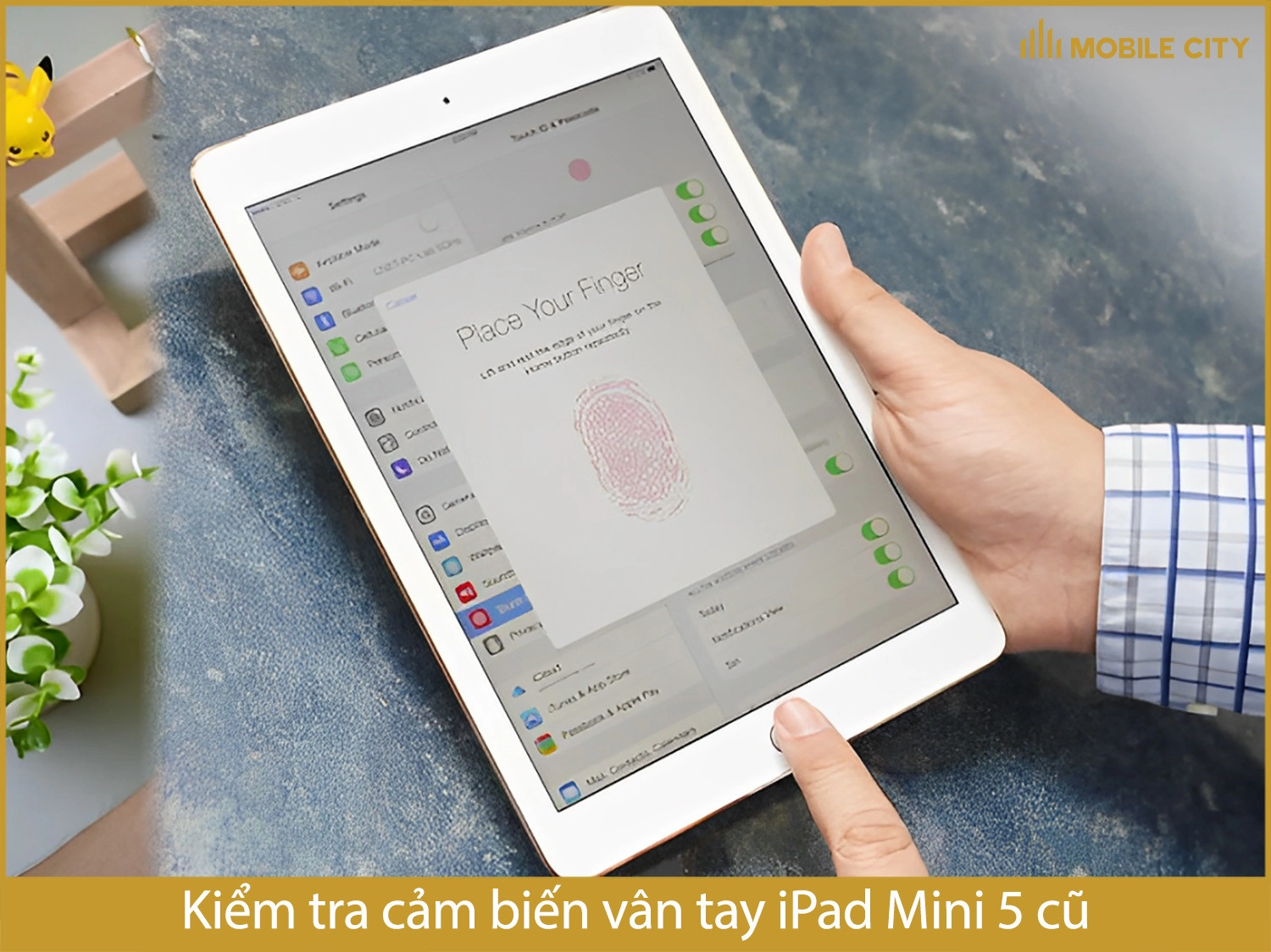 Kiểm tra cảm biến vân tay iPad Mini 5 cũ