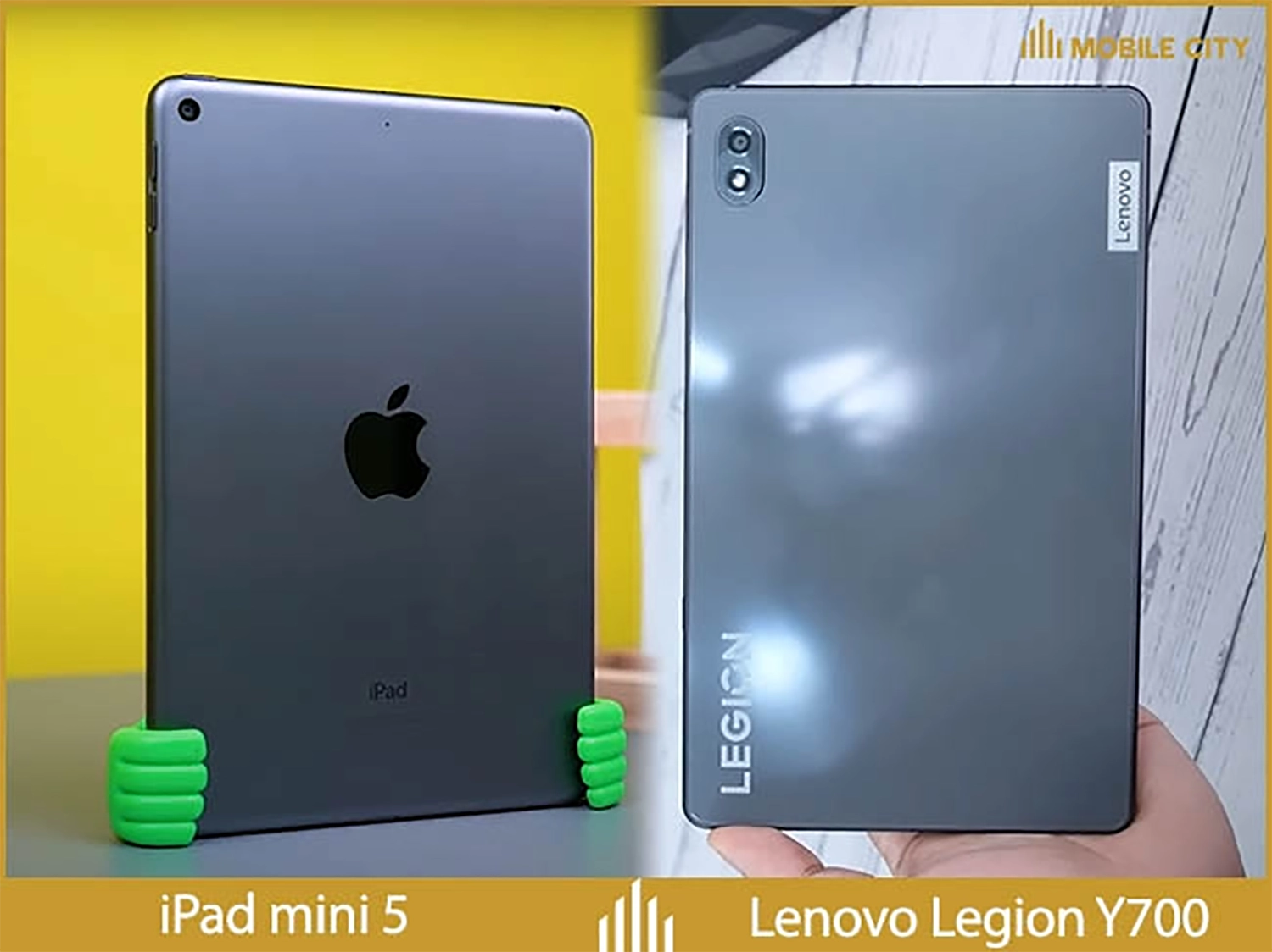 iPad Mini 5 cũ và Lenovo Legion Y700