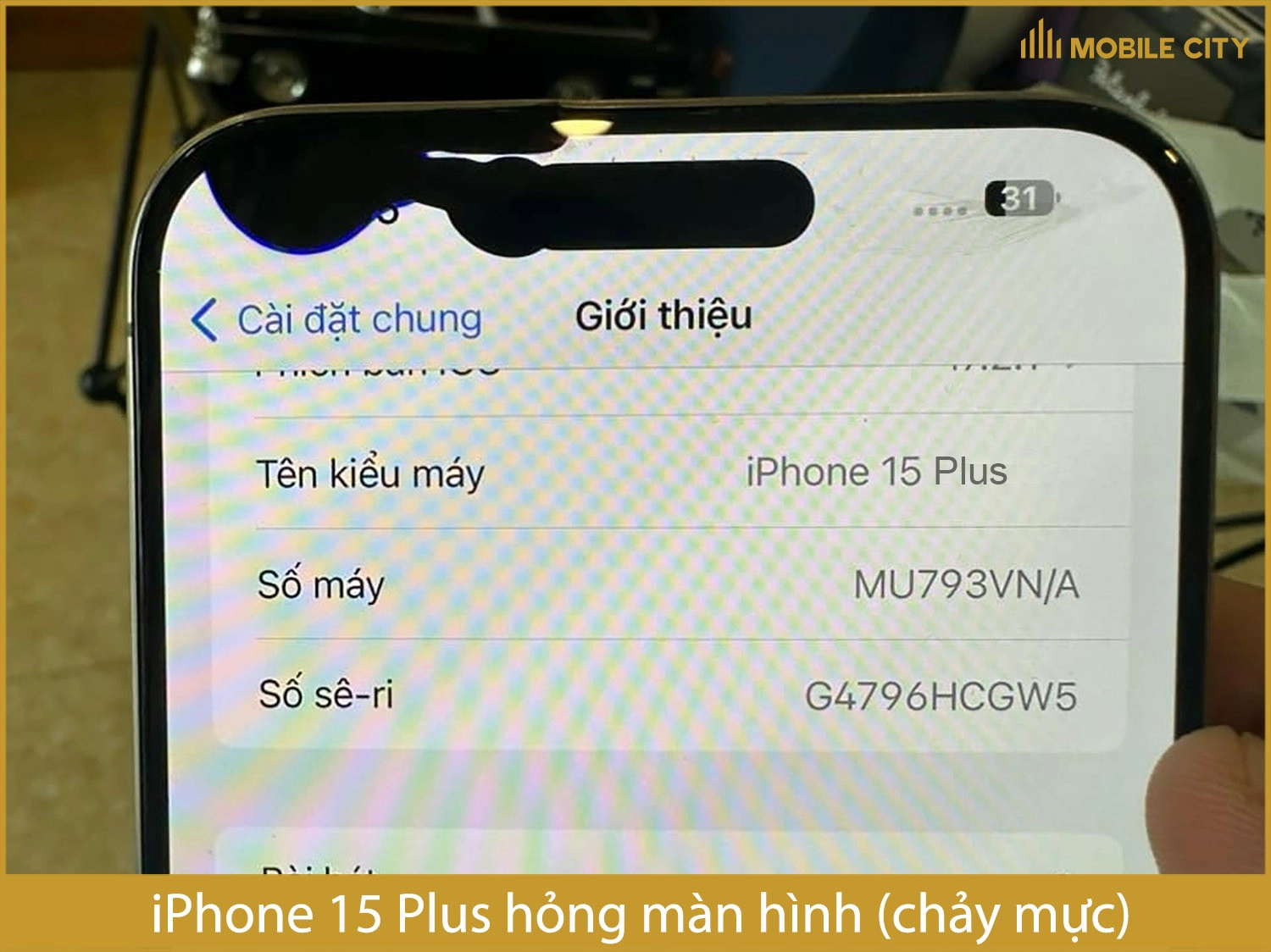 Kiểm tra màn hình iPhone 15 Plus cũ