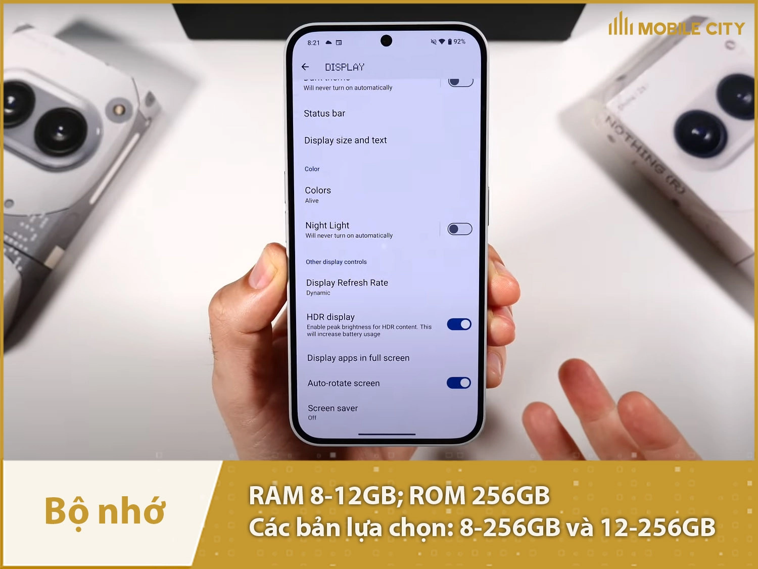 Nothing Phone (2a) Plus có 2 bản bộ nhớ: 8-256GB và 12 256GB