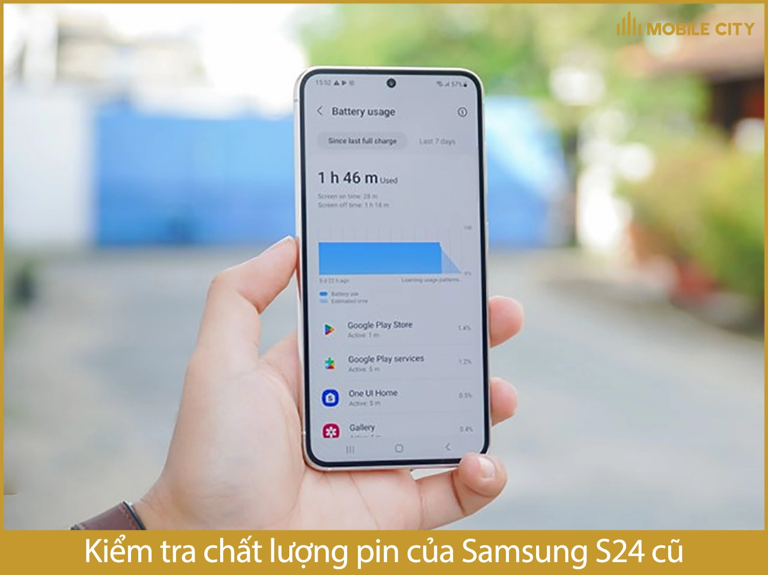 Kiểm tra pin Samsung S24 cũ