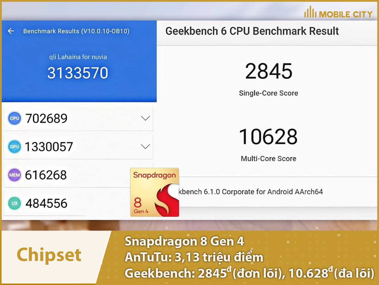 Chip Snapdragon 8 Gen 4 đạt tới 3,13 triệu điểm AnTuTu