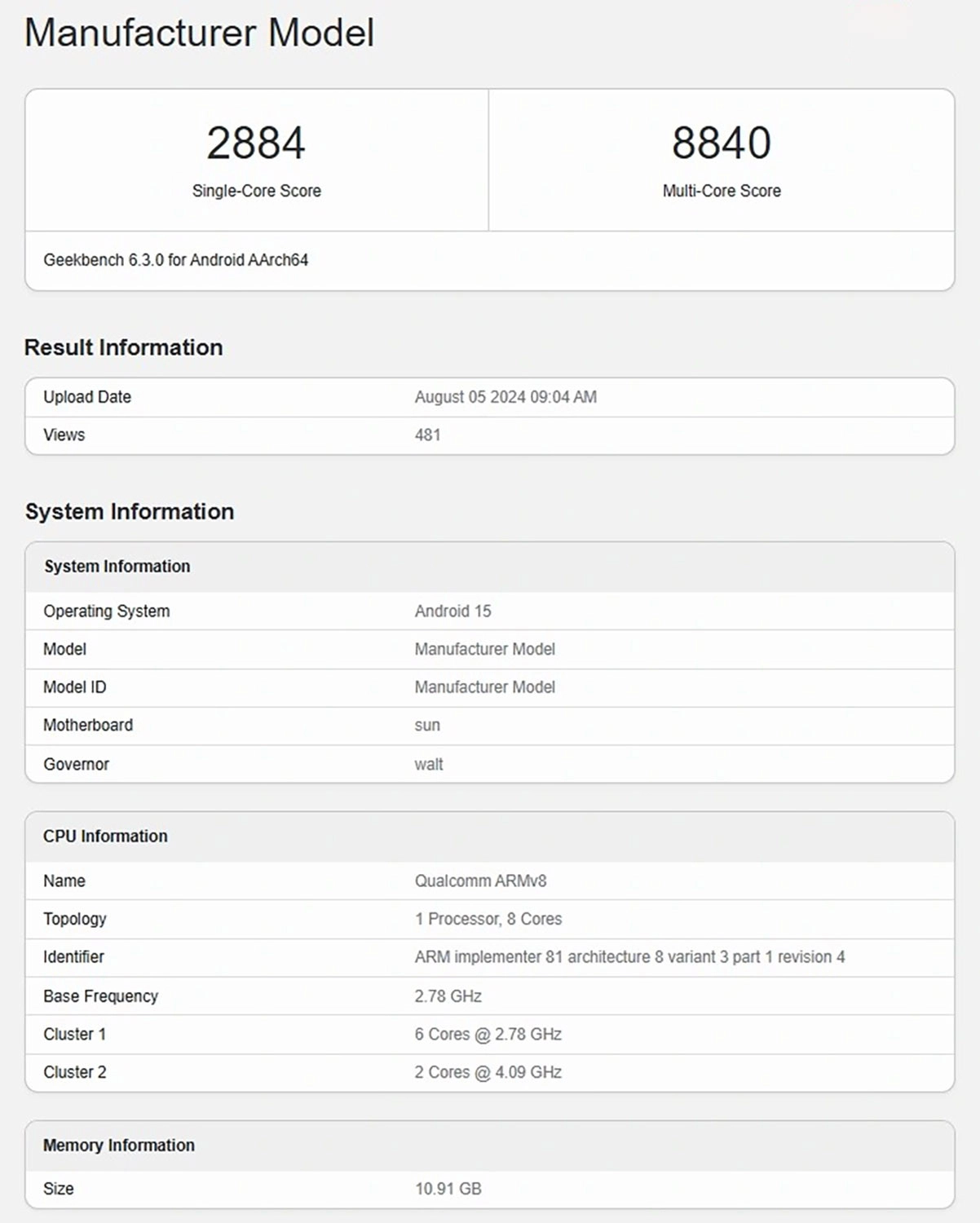 Snapdragon 8 Gen 4 lộ điểm GeekBench cực khủng