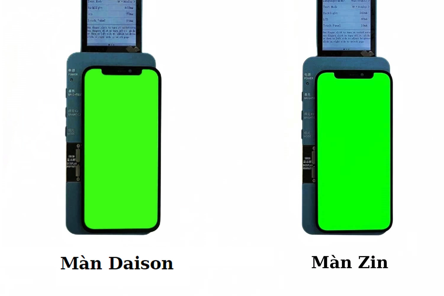 Thay màn hình Daison iPhone 12 Pro, Độ sáng tối đa màn hình Daison không bằng màn Zin
