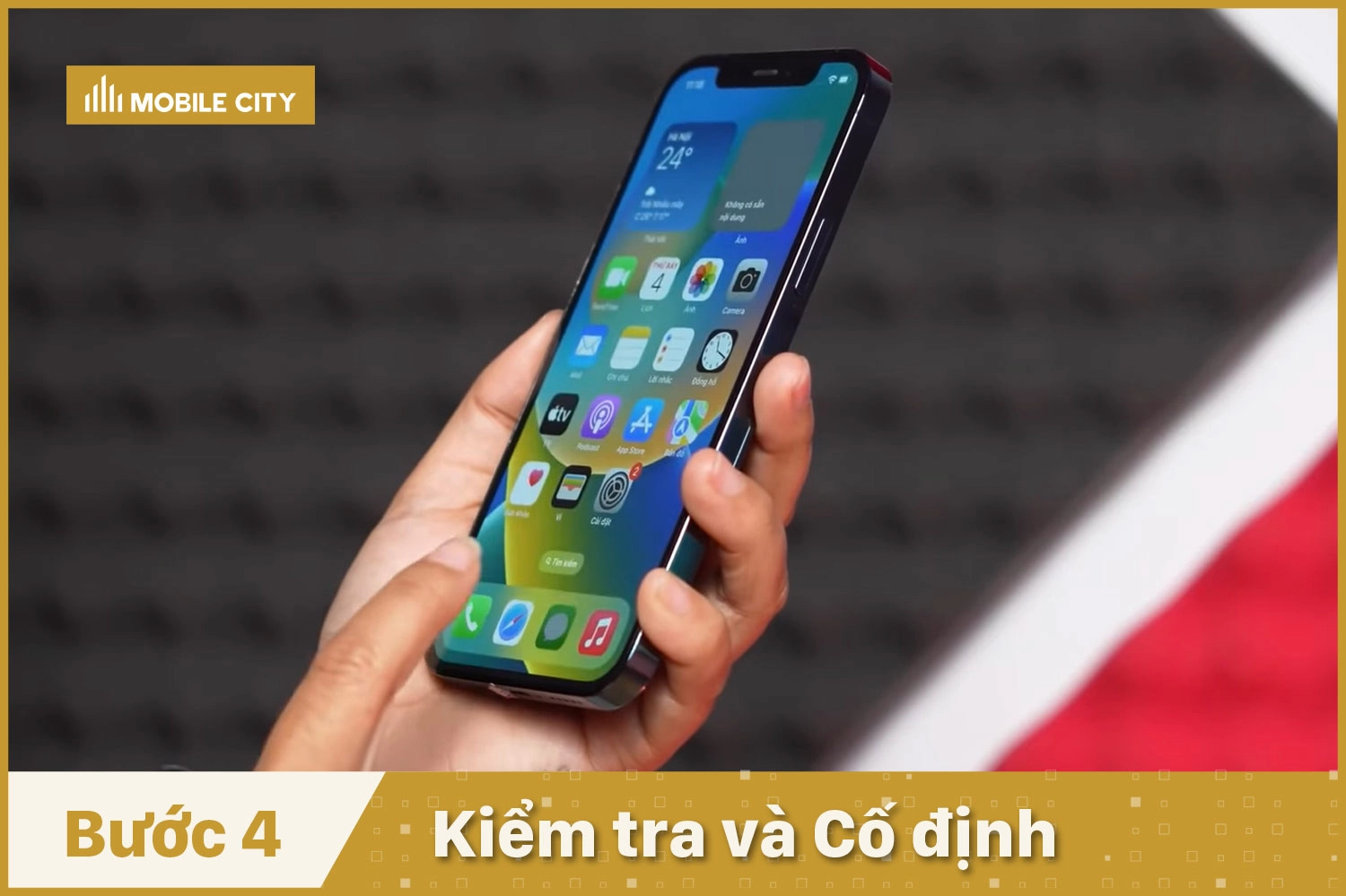 Thay màn hình Dura iPhone 12 Pro, Kiểm tra và Cố định