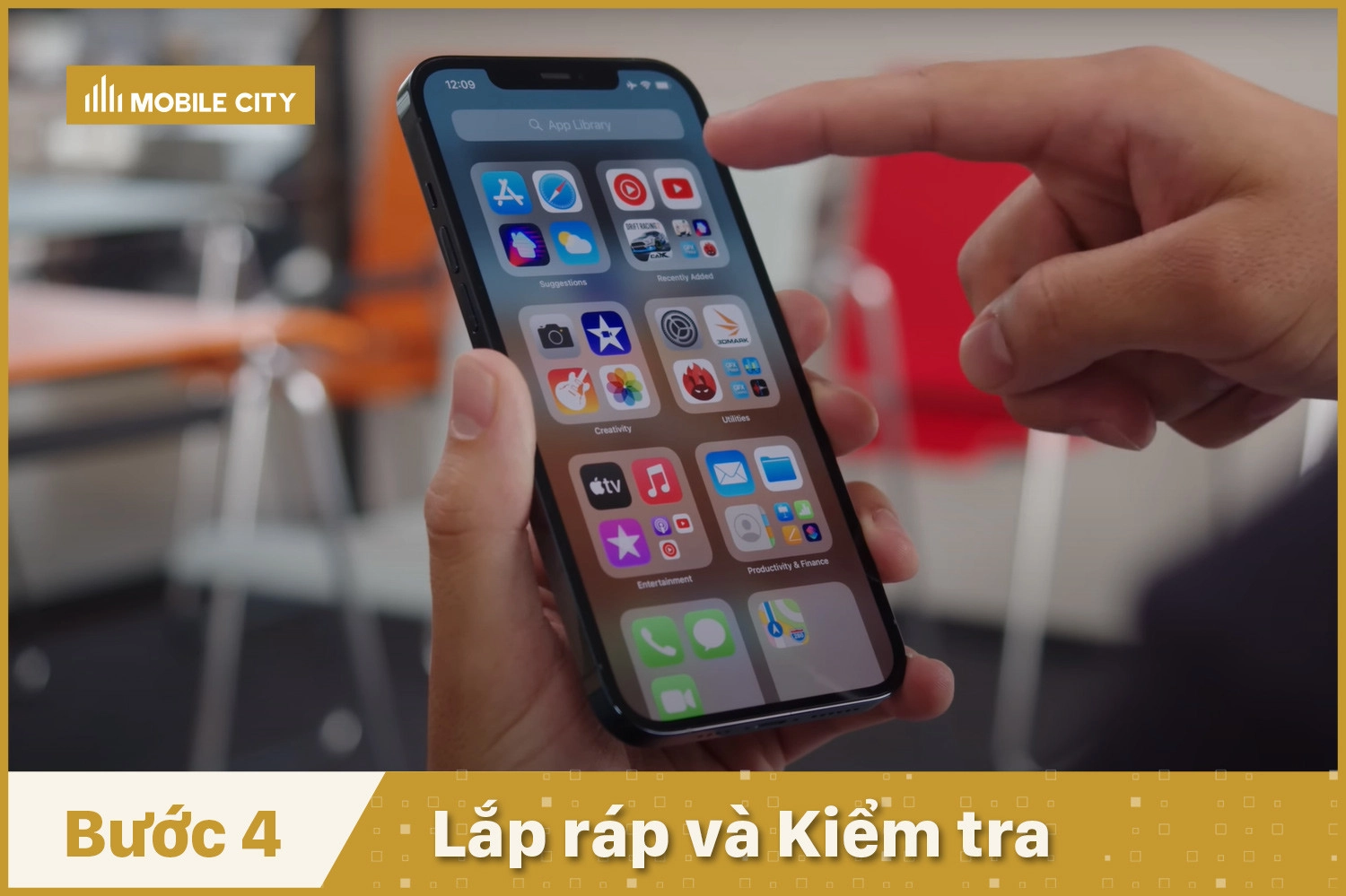 Thay màn hình Orizin iPhone 12 Pro Max, lắp ráp và kiểm tra