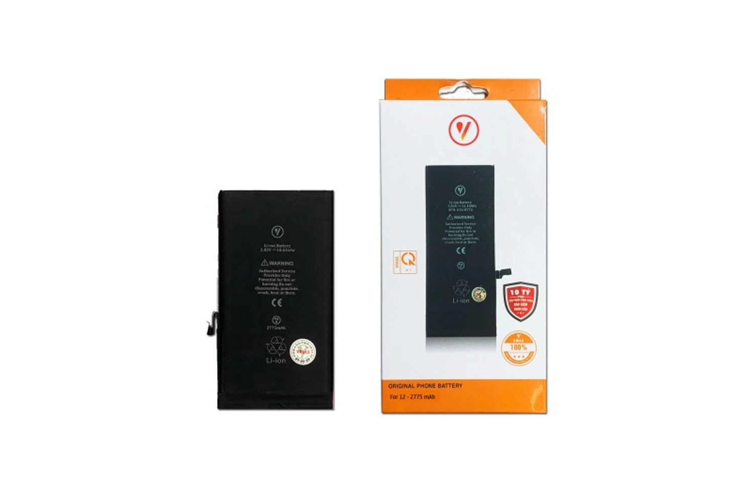 Thay Pin Vmas iPhone 12, Pin Vmas là Pin thương hiệu thứ ba, không phải hàng Chính hãng Apple