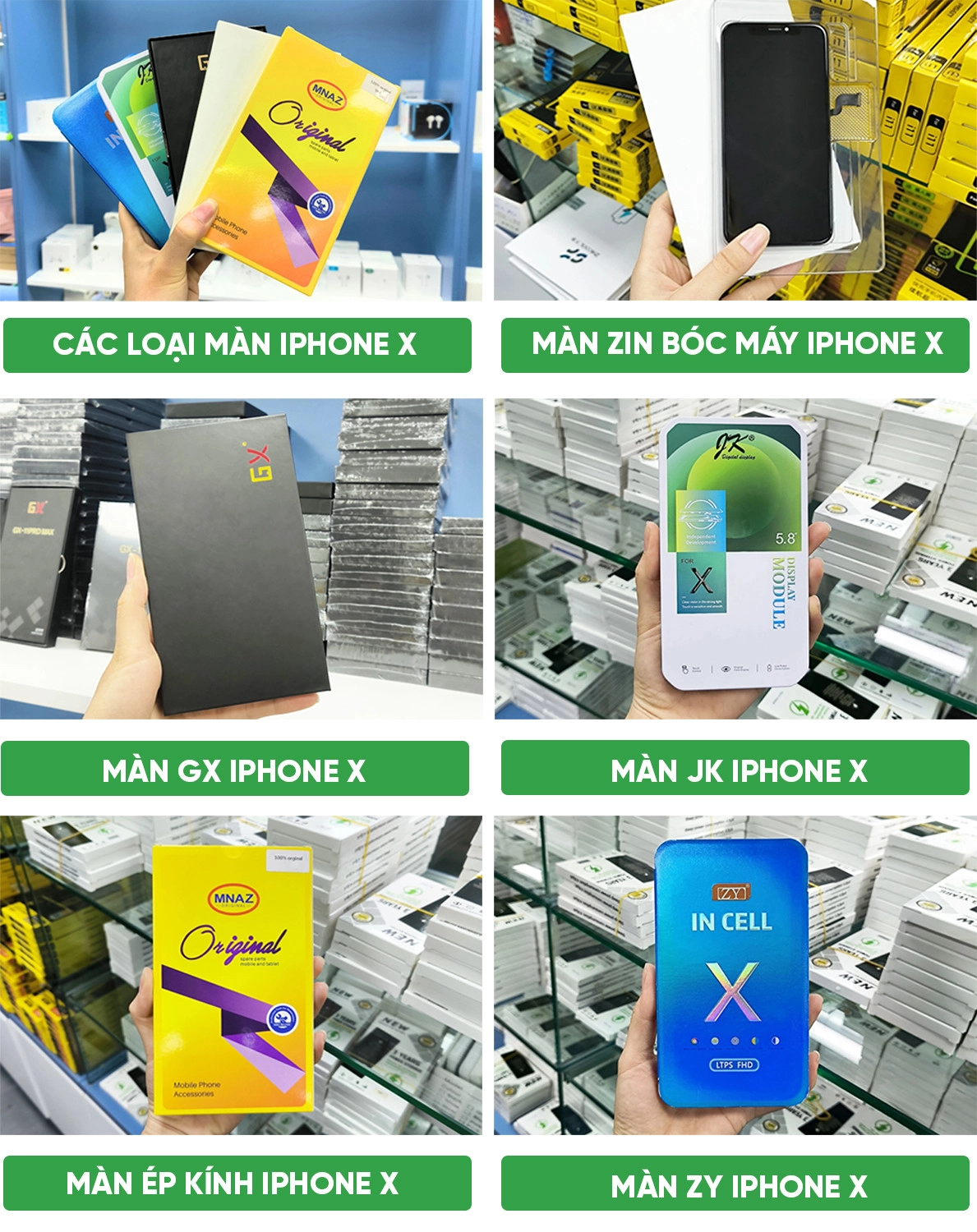 Các loại màn hình iPhone X