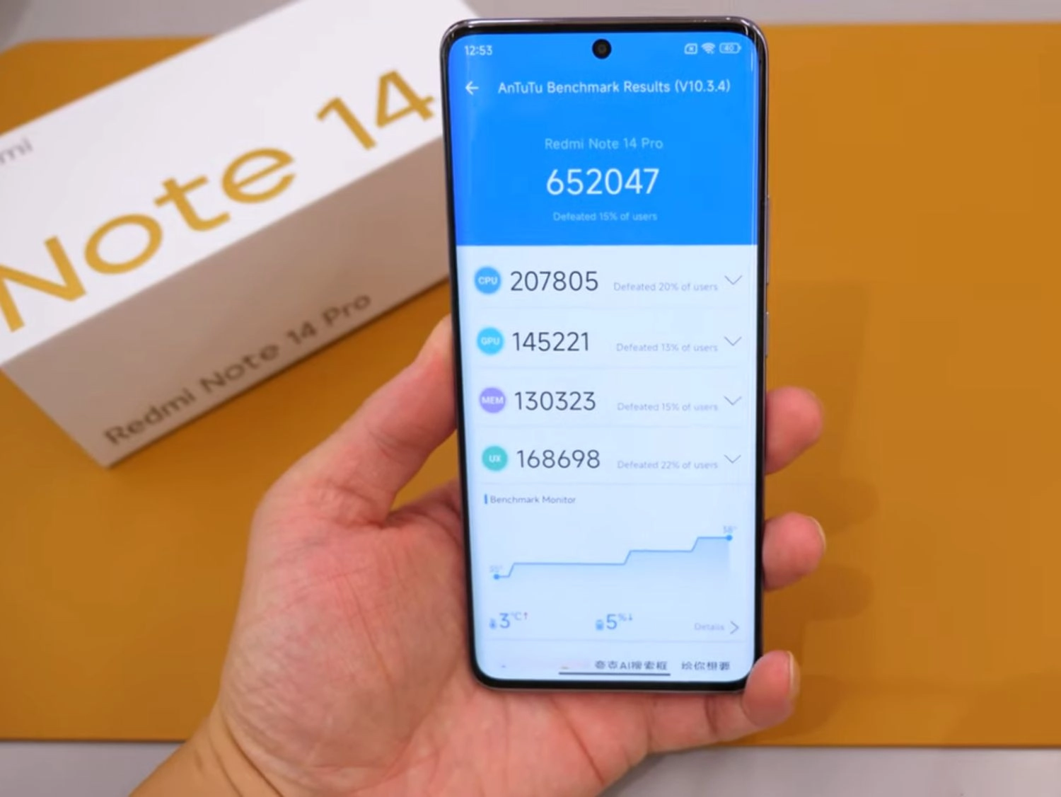 Điểm AnTuTu của Redmi Note 14 Pro là 652.047 điểm