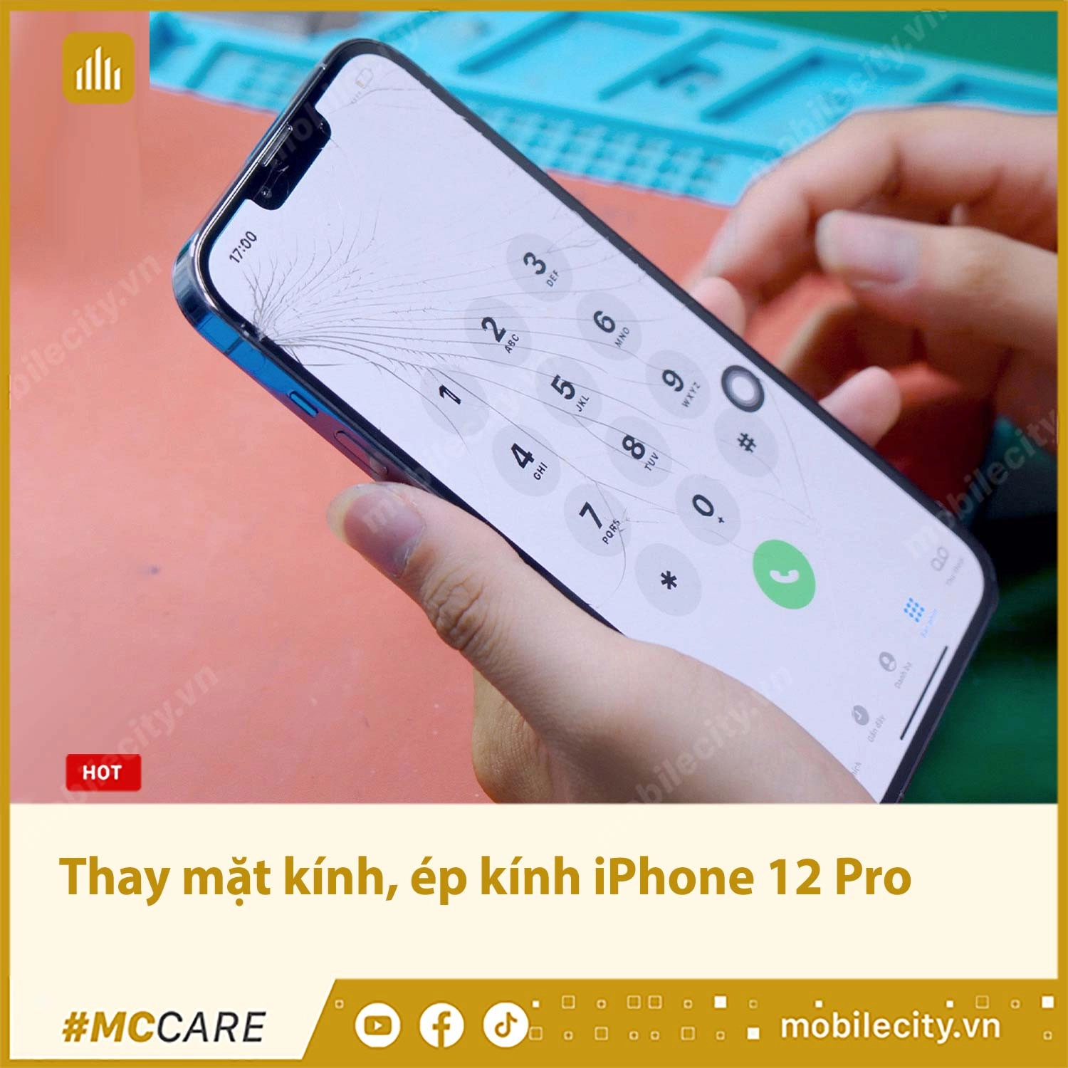 Thay mặt kính, ép kính iPhone 12 Pro