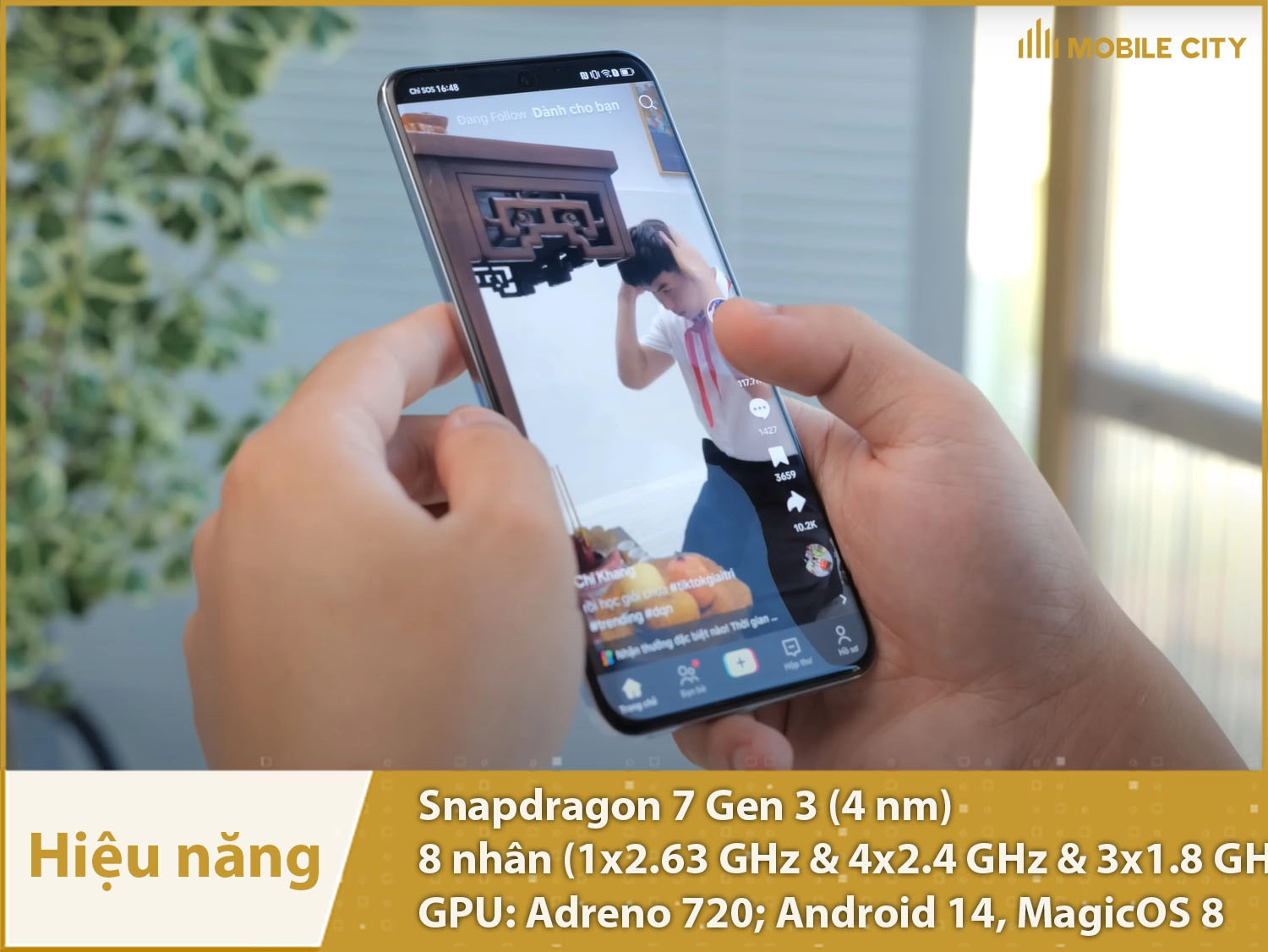 Hiệu năng mạnh mẽ với Snapdragon 7 Gen 3