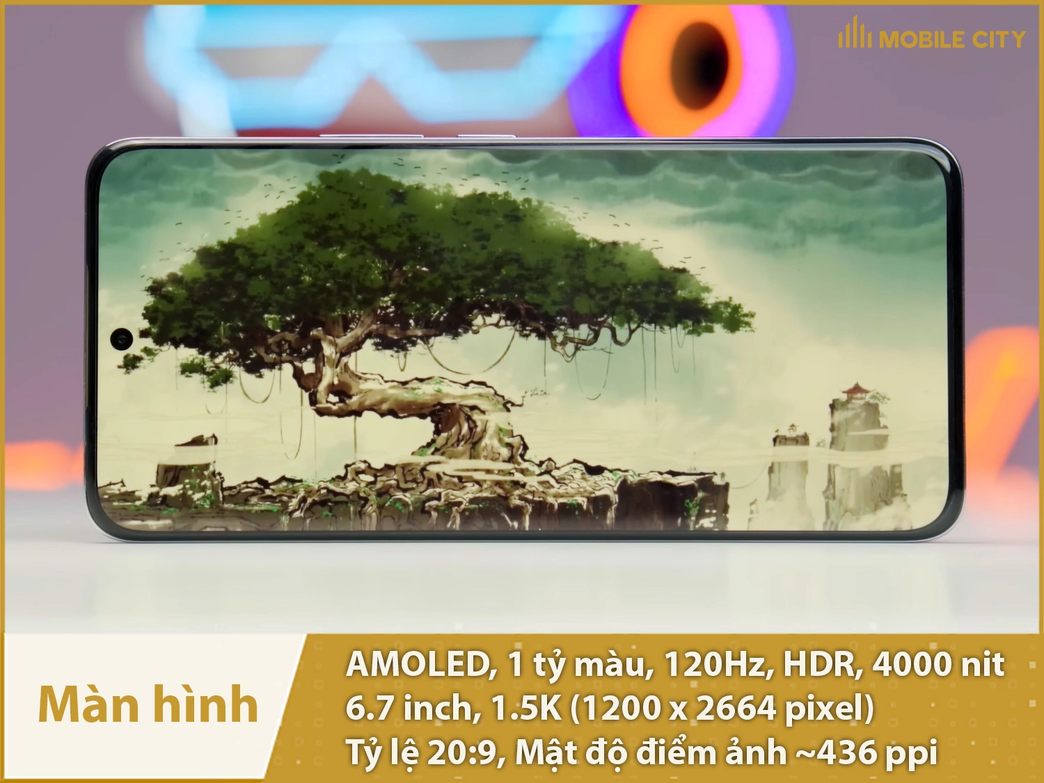 Màn hình Honor 200 5G AMOLED 120Hz, 1 tỷ màu 1.5K, độ sáng 4000nit