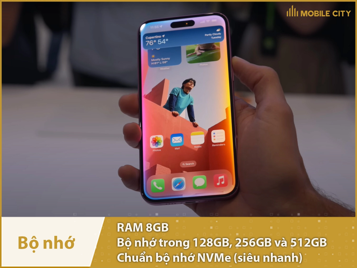 iPhone 16 Plus có các bản dung lượng 128GB, 256GB và 512GB