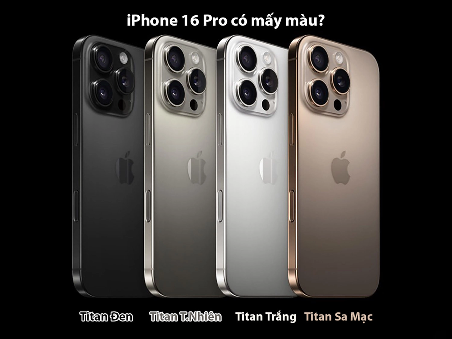 iPhone 16 Pro có 4 màu sắc lựa chọn