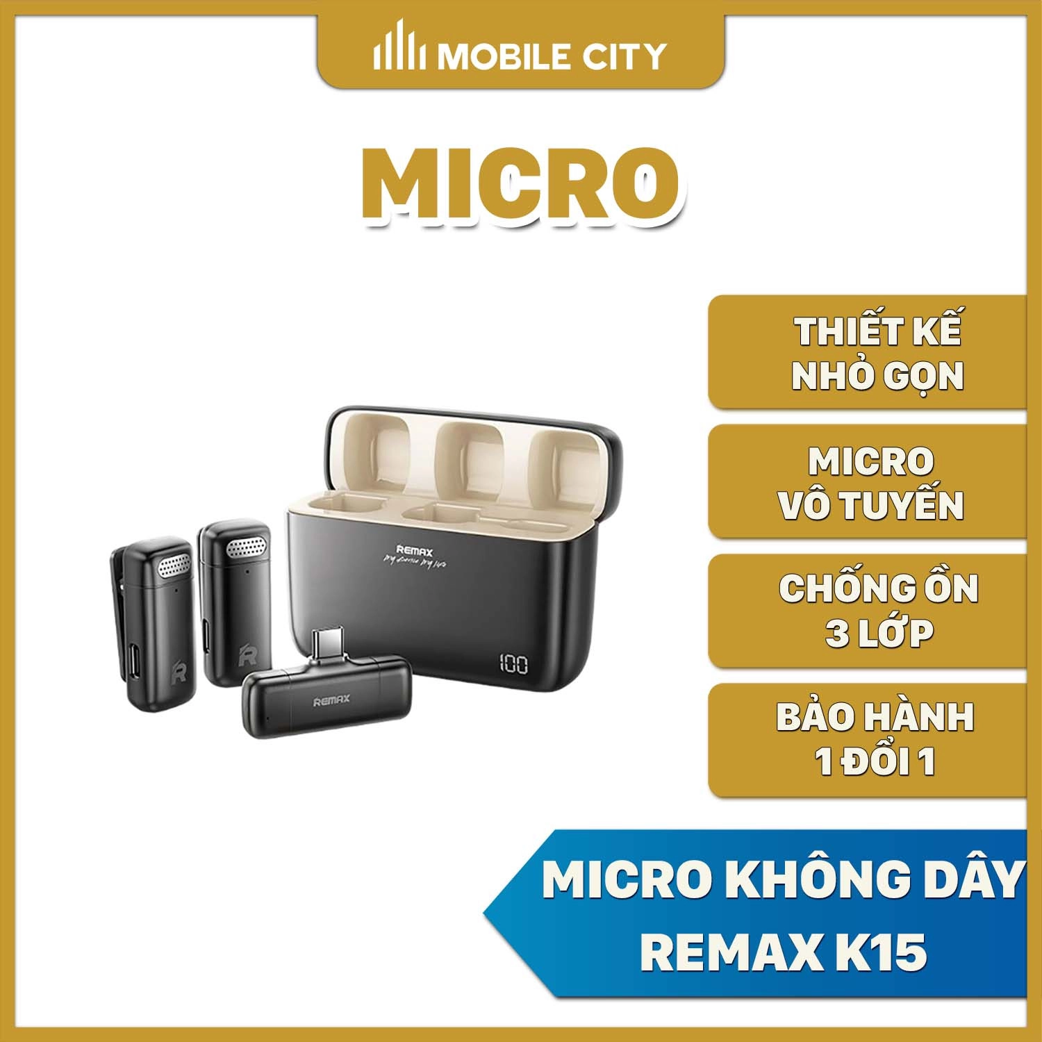 Micro thu âm không dây Remax K15