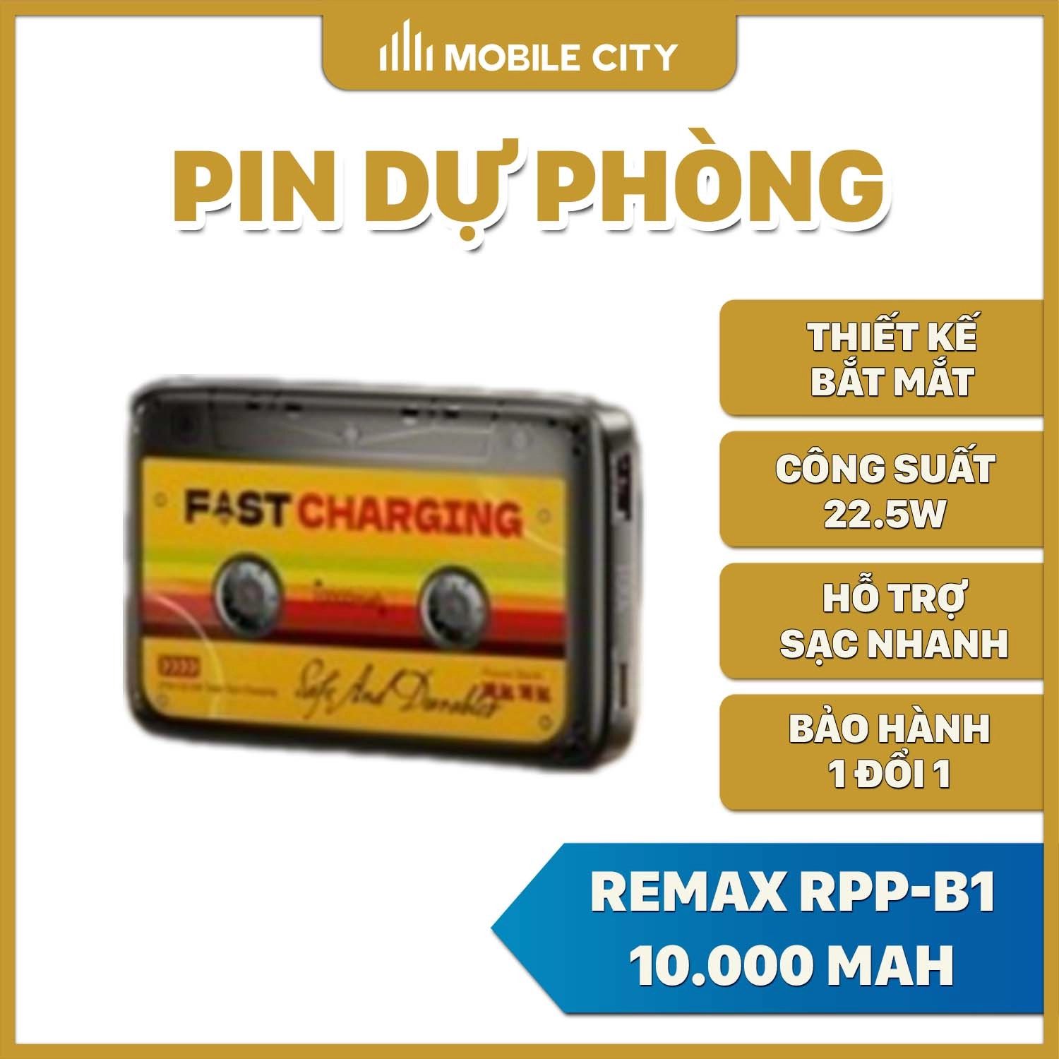 Pin sạc dự phòng Remax RPP-B1 10.000 mAh