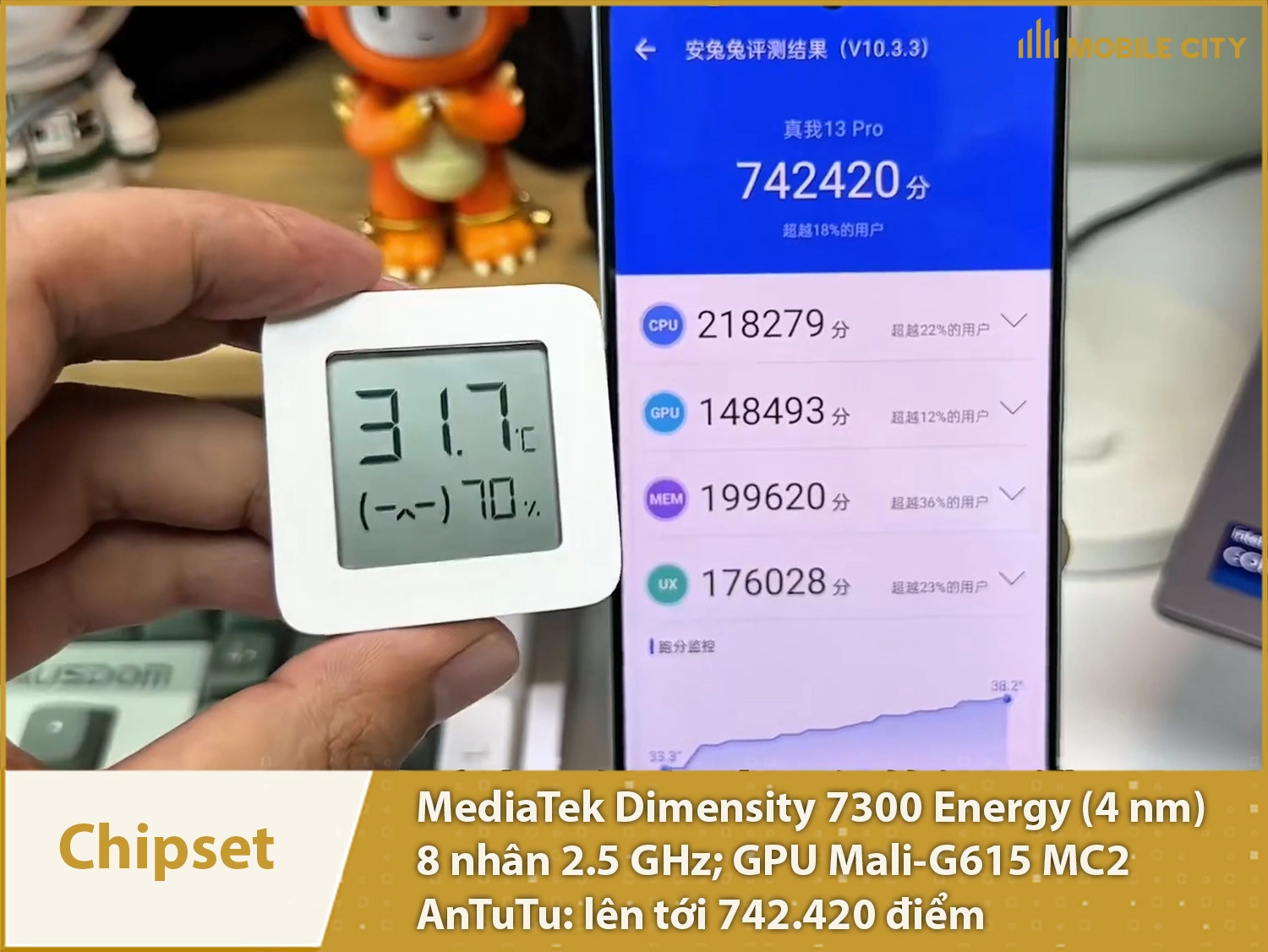 Chip Dimensity 7300 Energy mạnh mẽ với hơn 742 nghìn điểm AnTuTu